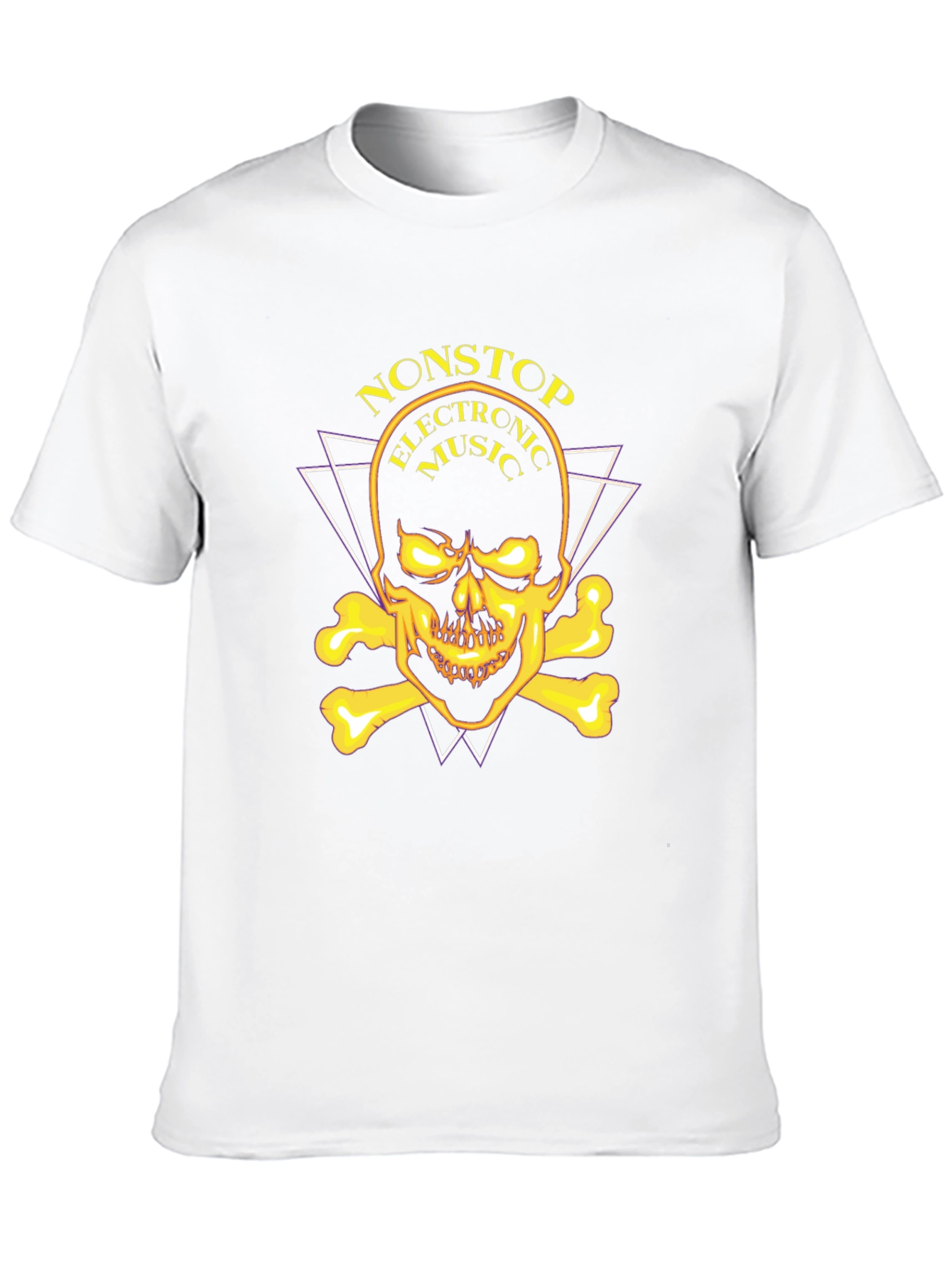 Nonstop Electronic Music Skull Graphic Tee