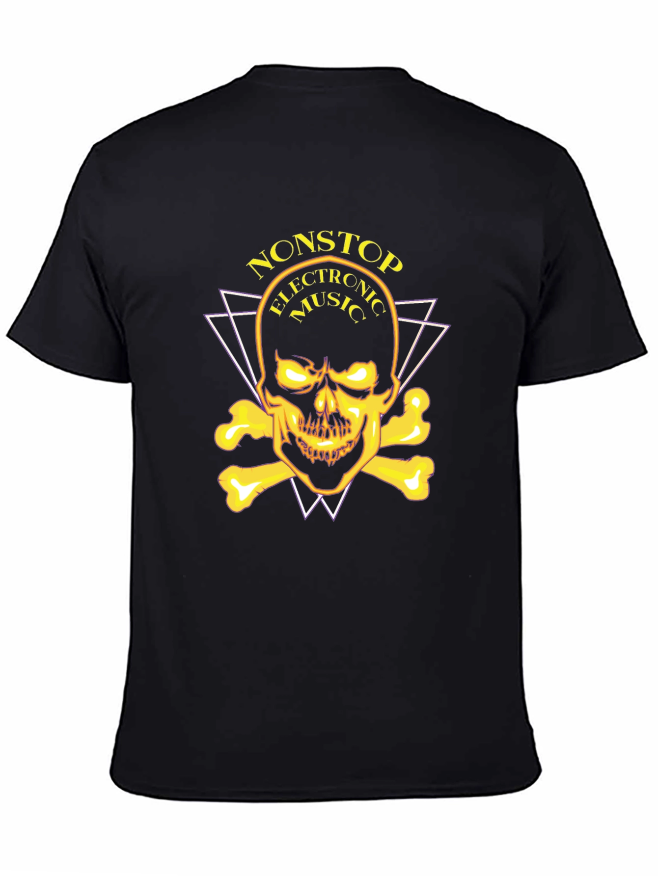 Nonstop Electronic Music Skull Graphic Tee