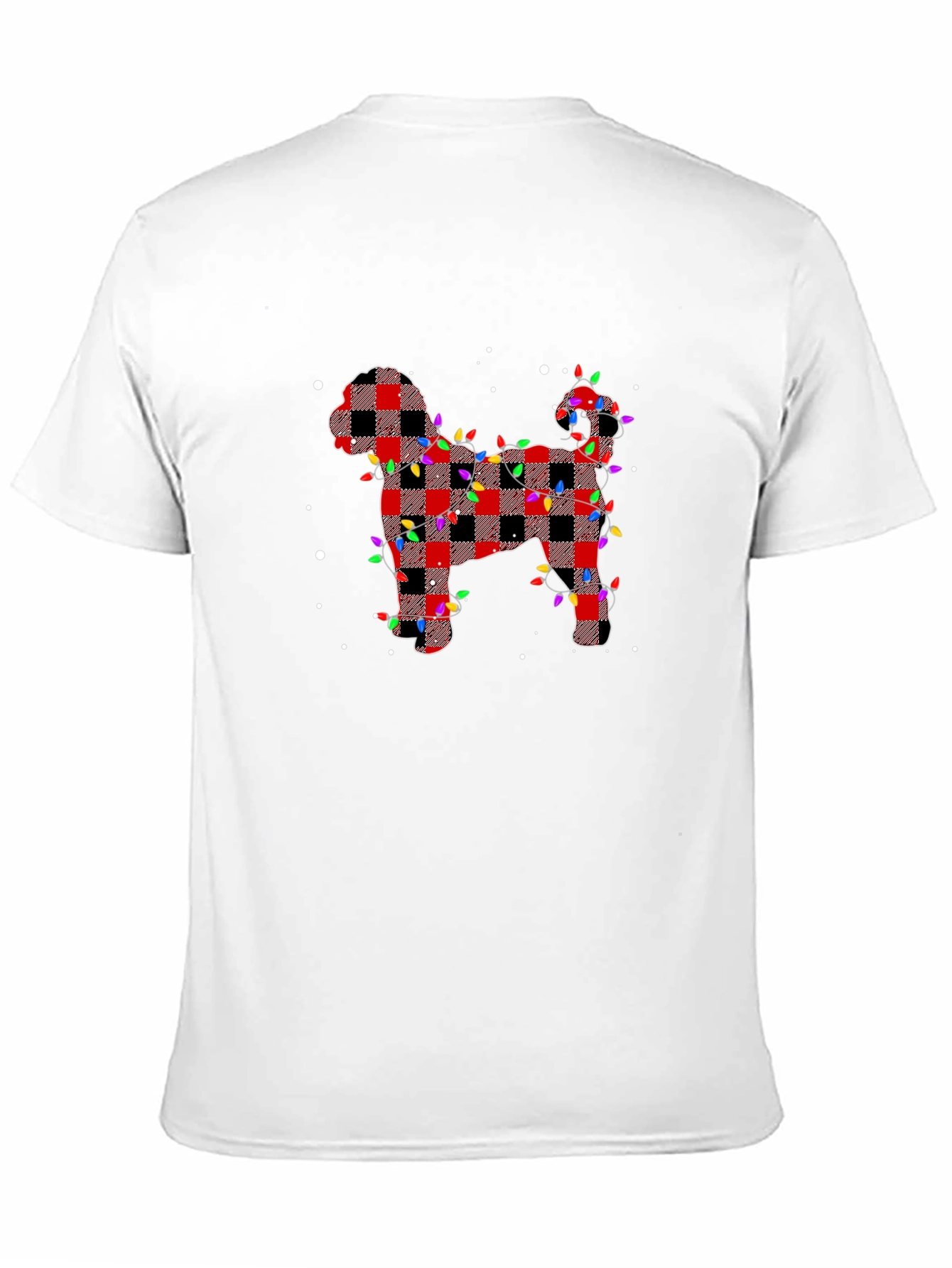 Plaid Dog Christmas Lights T-Shirt