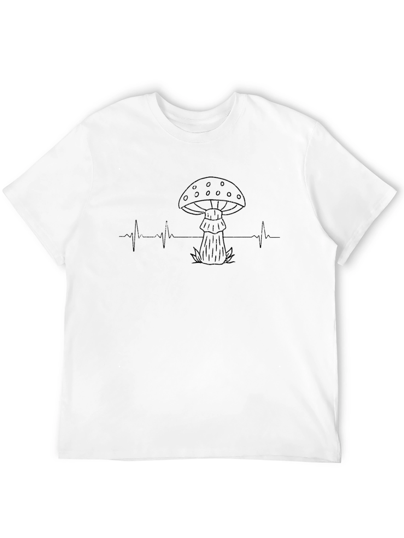 Mushroom Heartbeat T-Shirt - Fungi Lover Tee