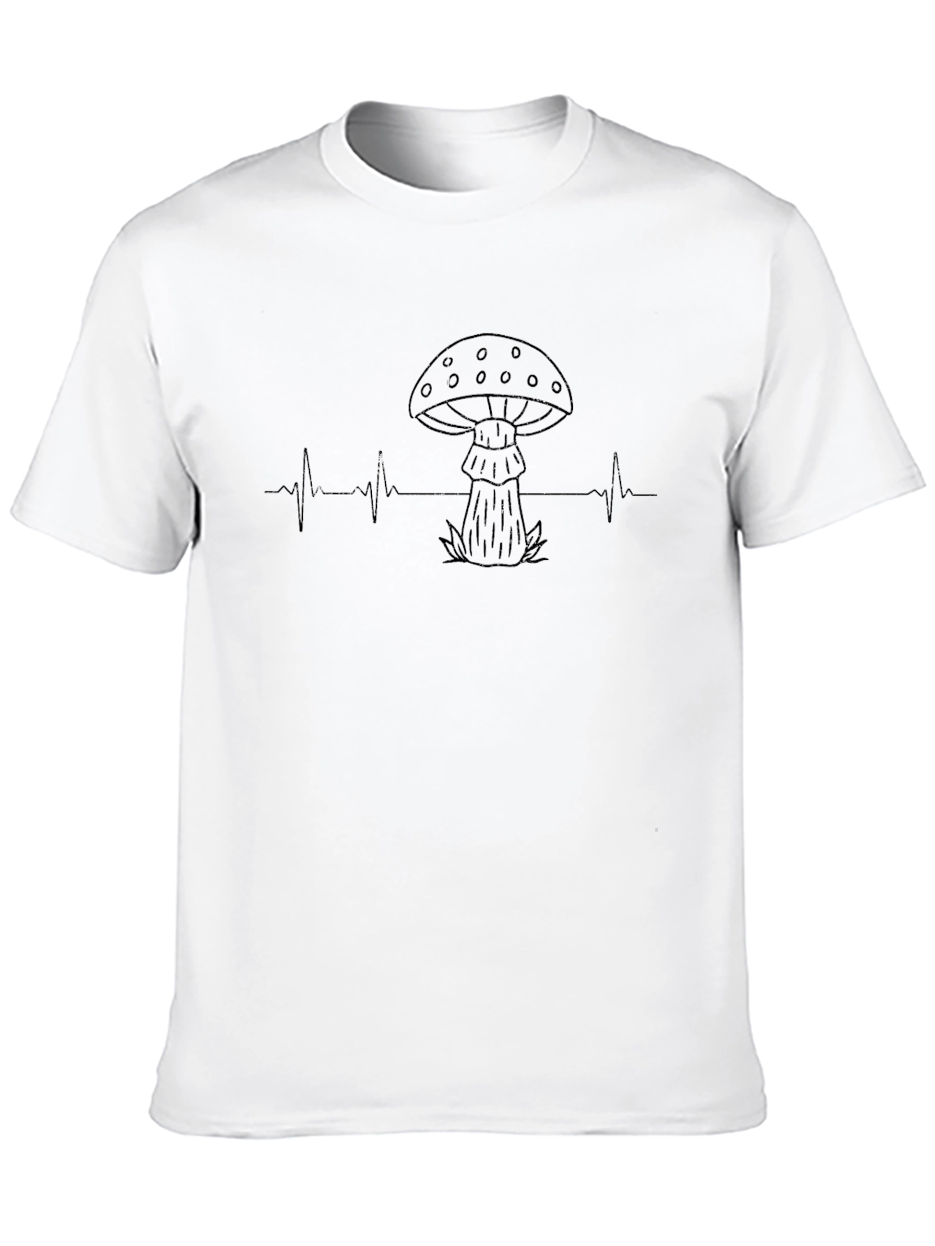 Mushroom Heartbeat T-Shirt - Fungi Lover Tee