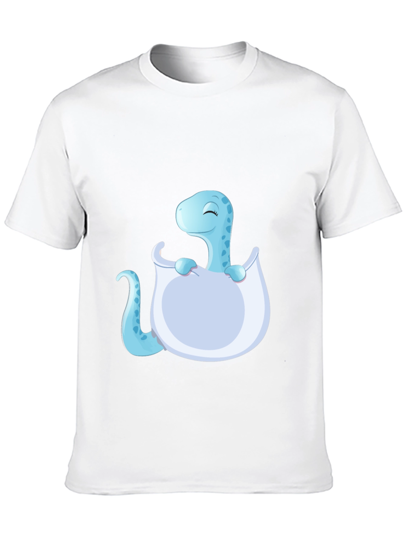 Cute Baby Dino Hatching Black T-Shirt