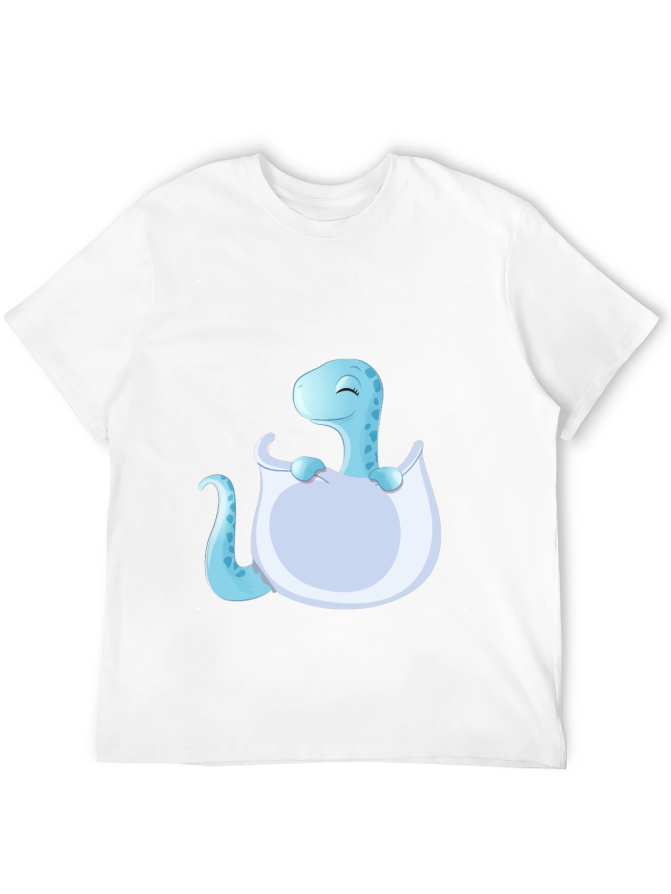 Cute Baby Dino Hatching Black T-Shirt