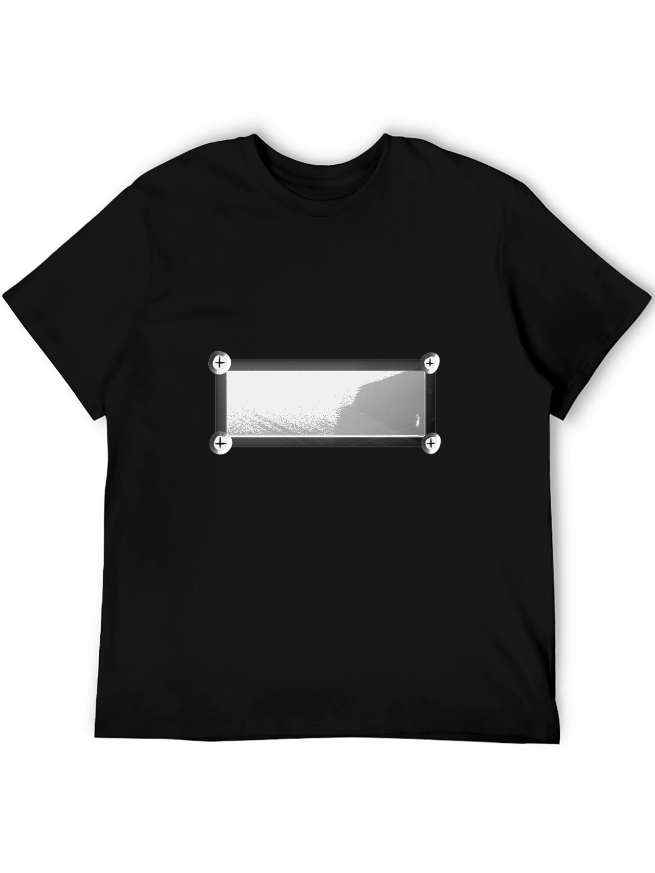 Modern Abstract Graphic Print Black T-Shirt