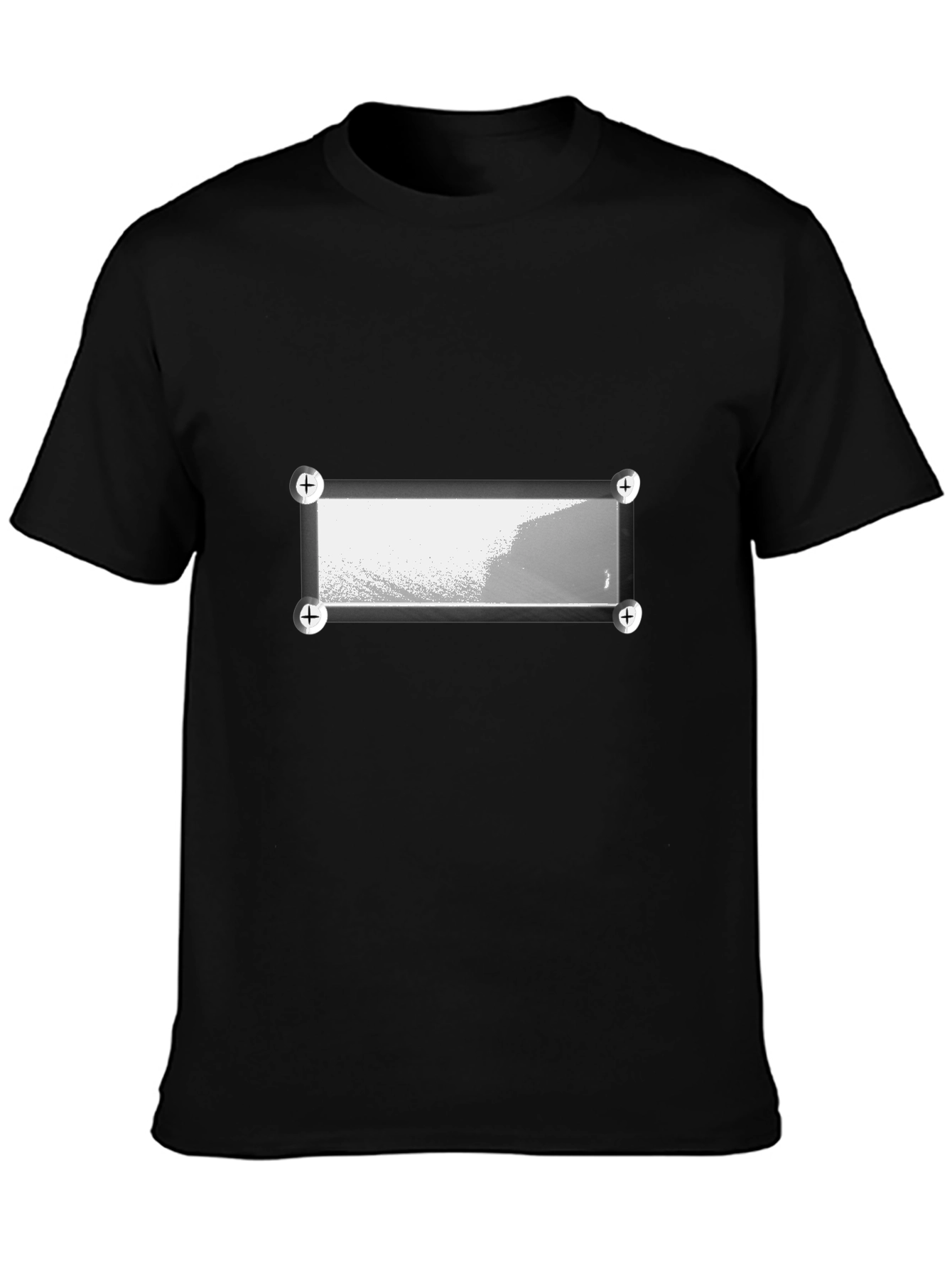 Modern Abstract Graphic Print Black T-Shirt