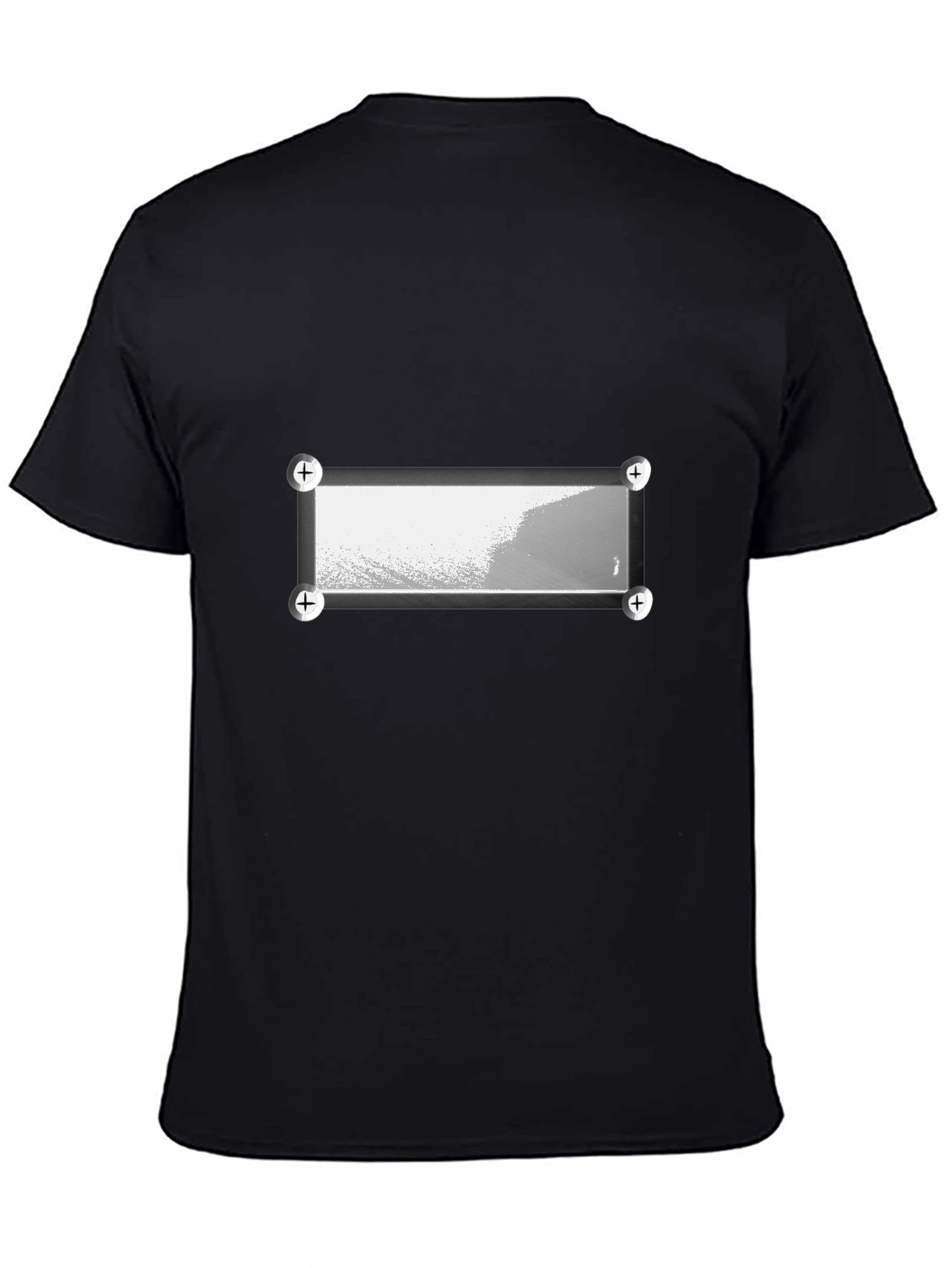 Modern Abstract Graphic Print Black T-Shirt