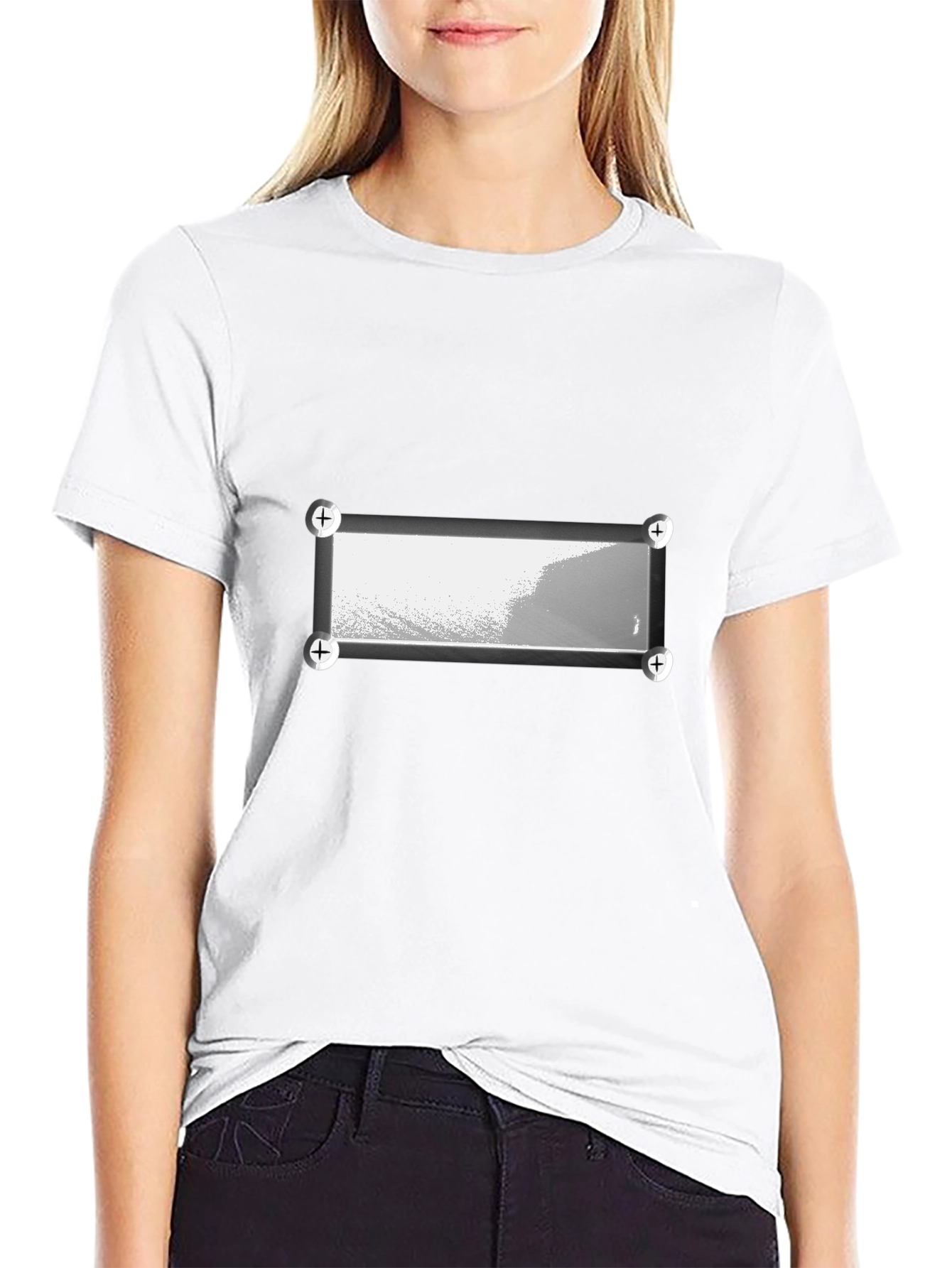 Modern Abstract Graphic Print Black T-Shirt