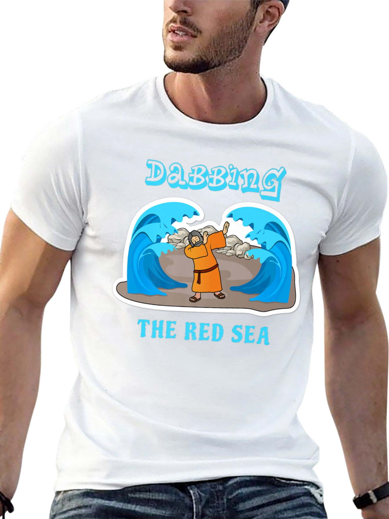 Dabbing the Red Sea T-Shirt - Funny Moses Tee