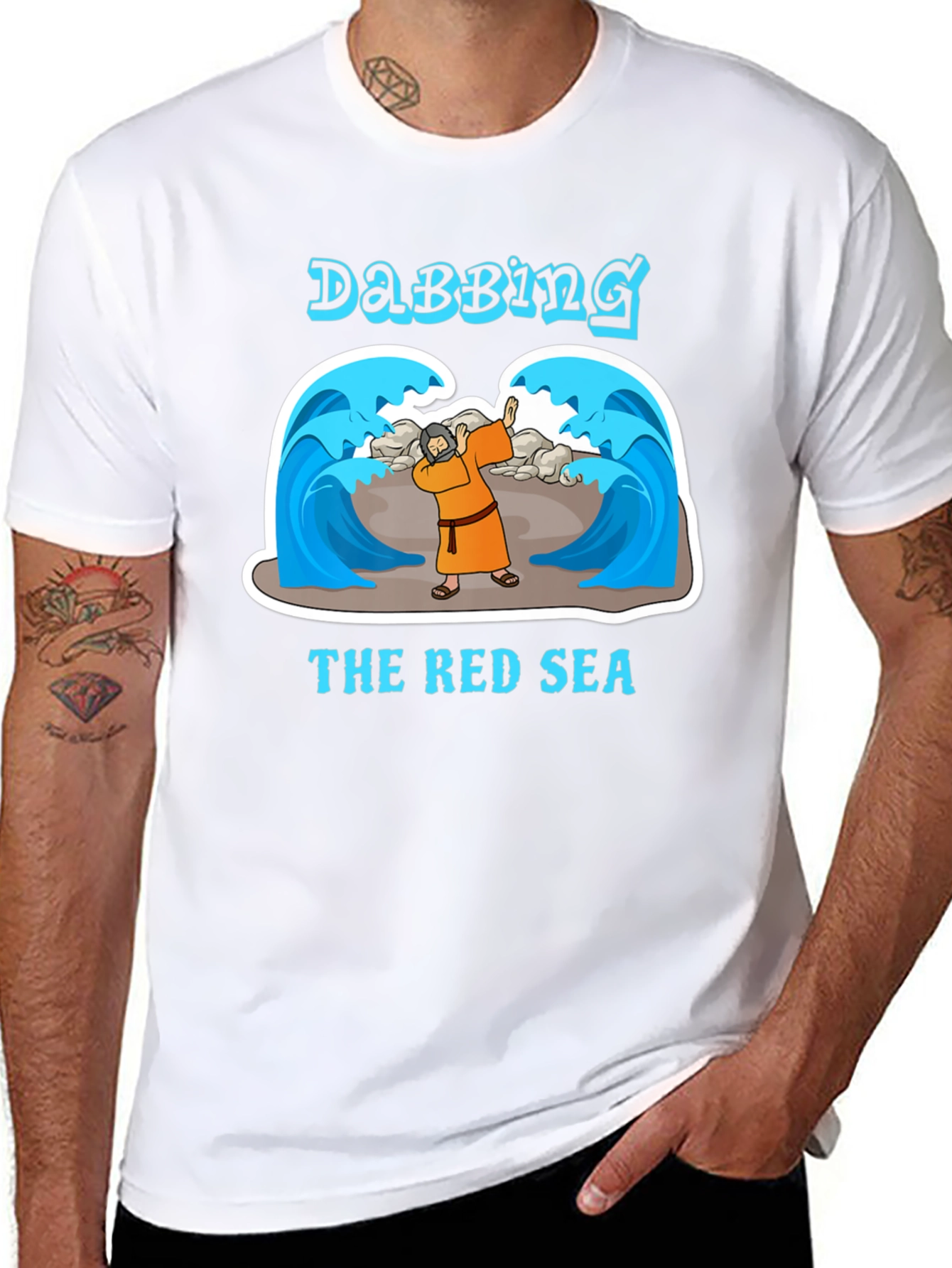 Dabbing the Red Sea T-Shirt - Funny Moses Tee