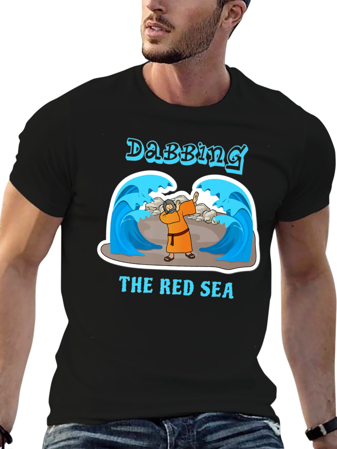 Dabbing the Red Sea T-Shirt - Funny Moses Tee