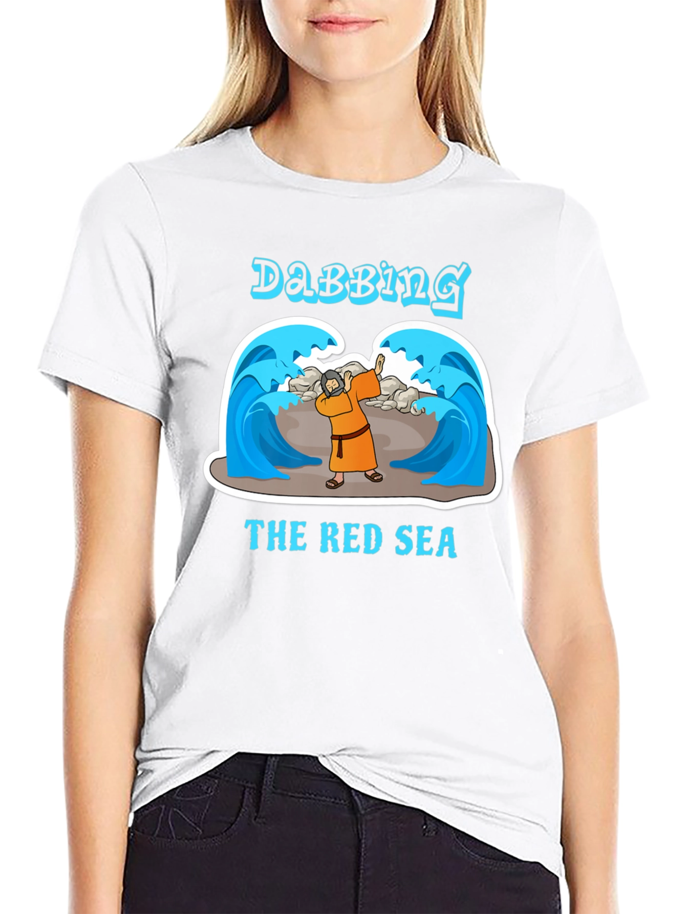 Dabbing the Red Sea T-Shirt - Funny Moses Tee