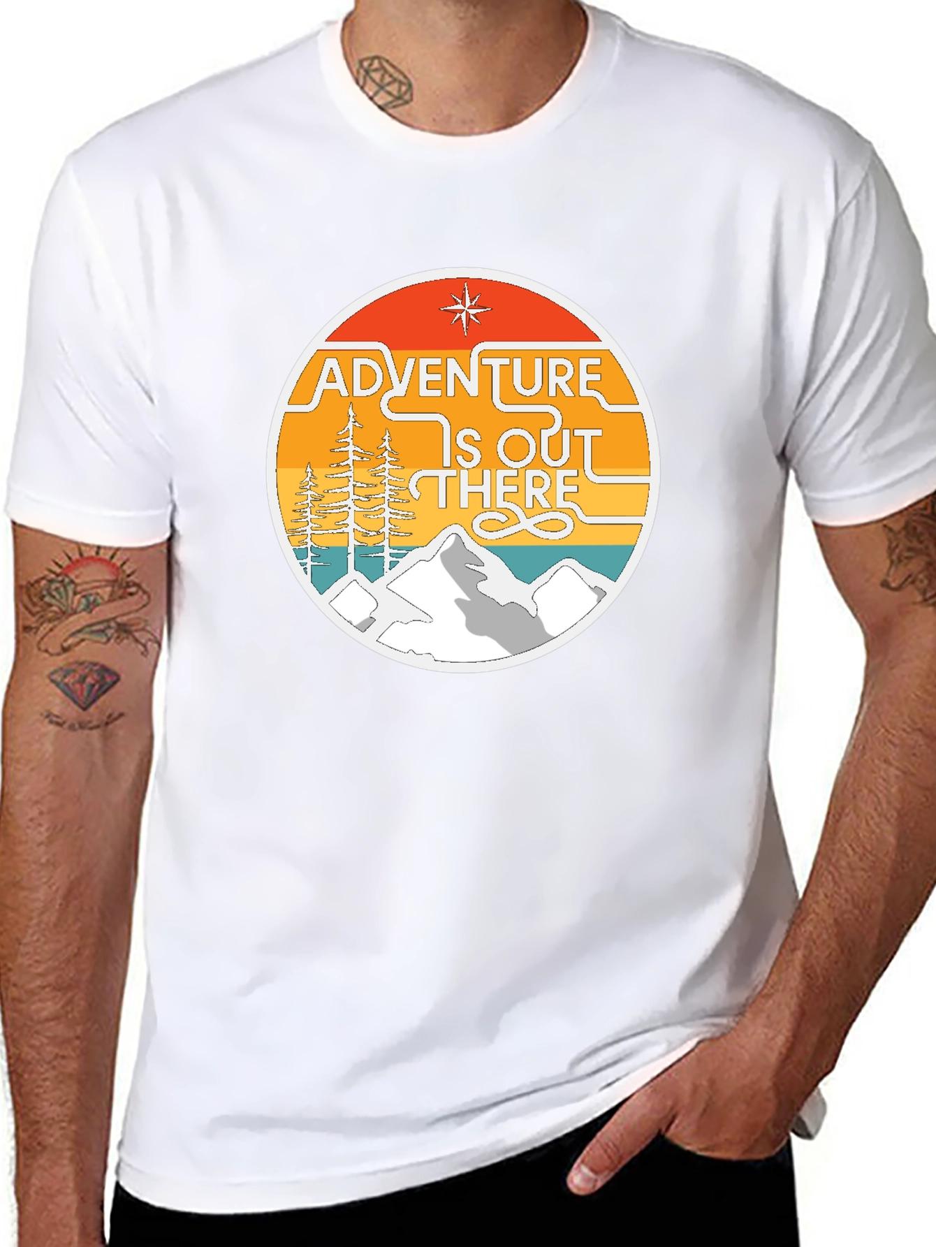 Adventure Is Out There Graphic Tee - Black Cotton