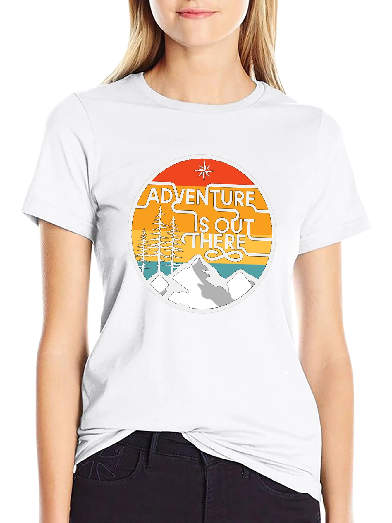Adventure Is Out There Graphic Tee - Black Cotton