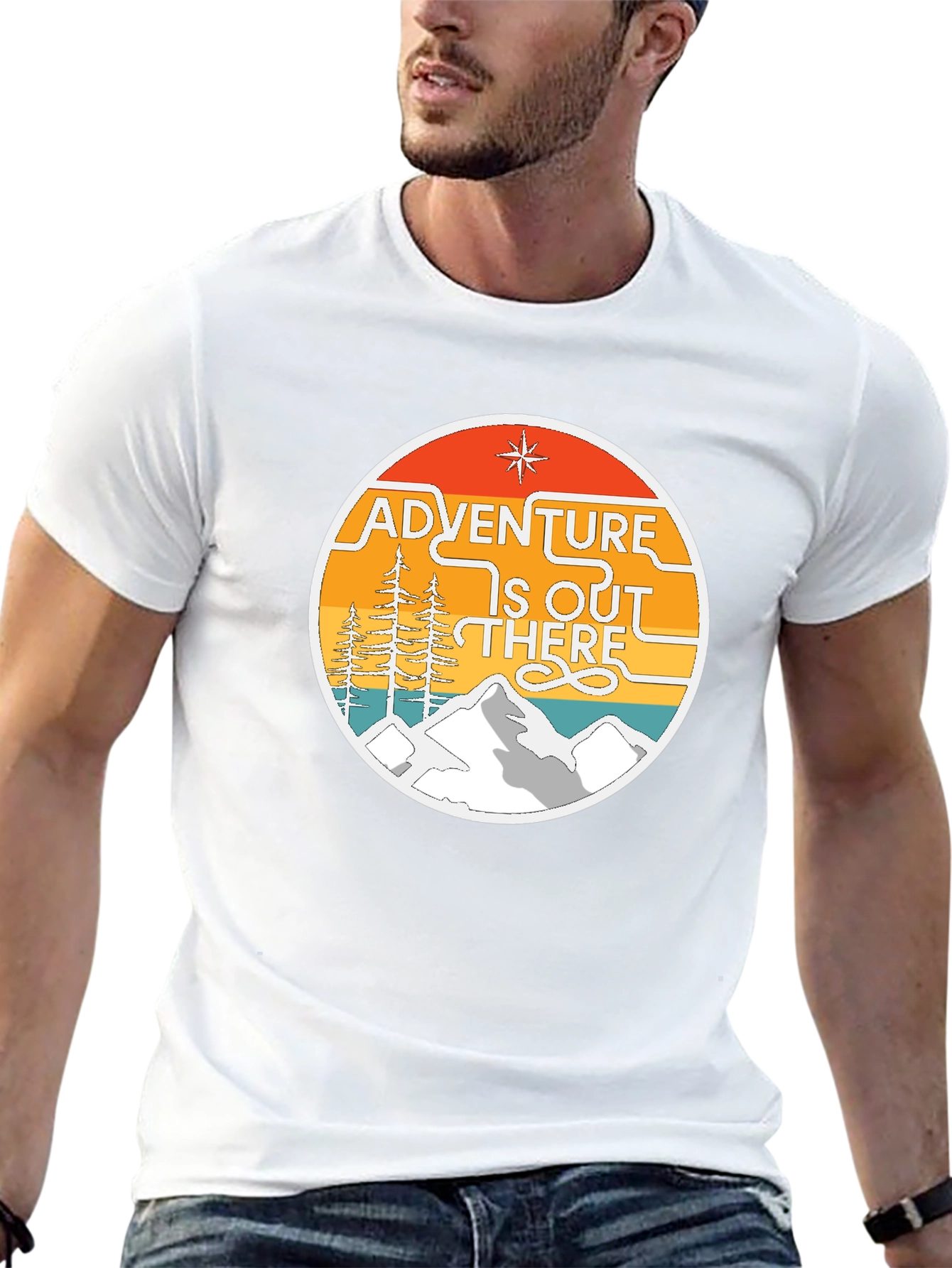 Adventure Is Out There Graphic Tee - Black Cotton