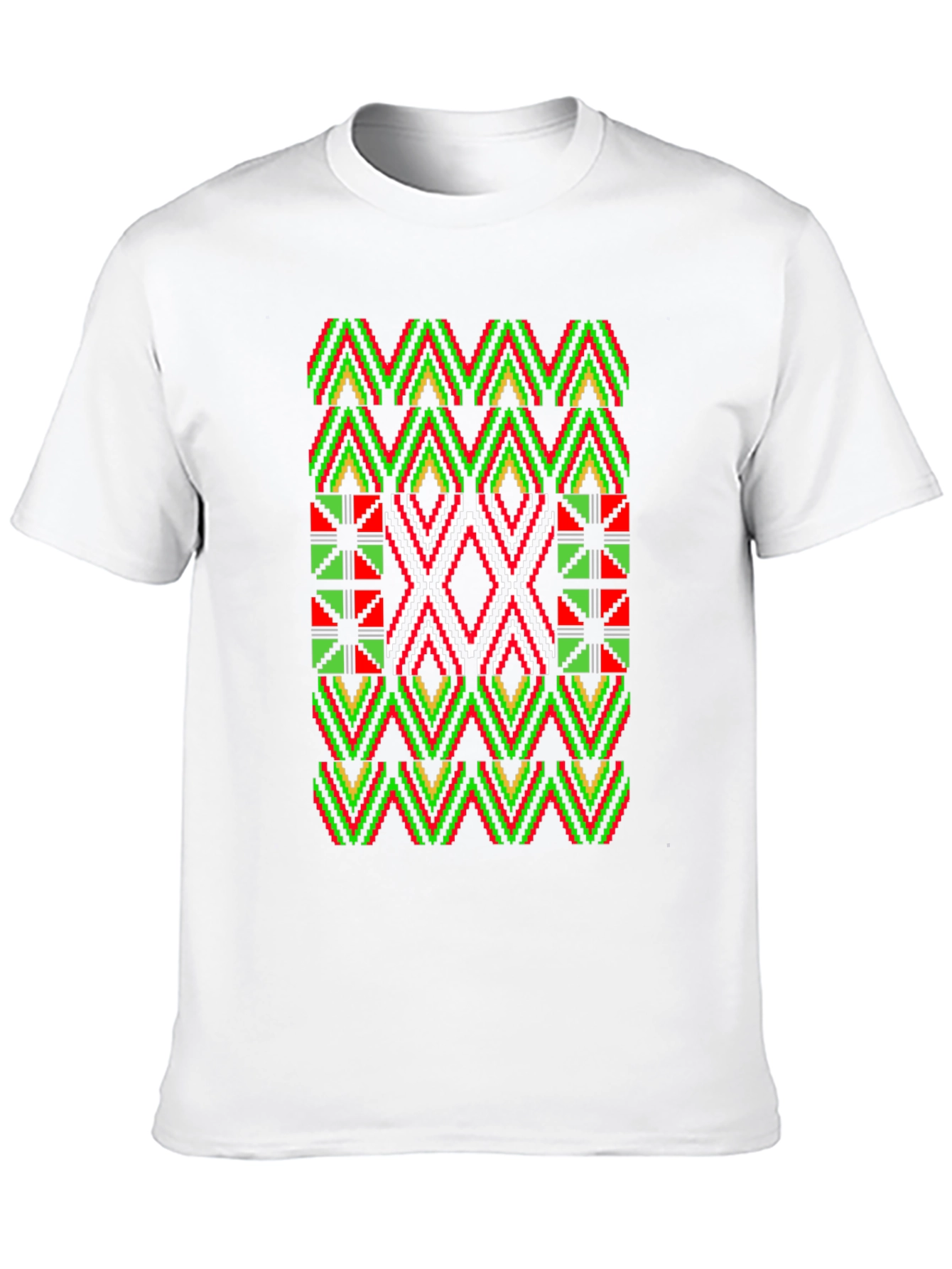 Geometric African Pattern T-Shirt - Black