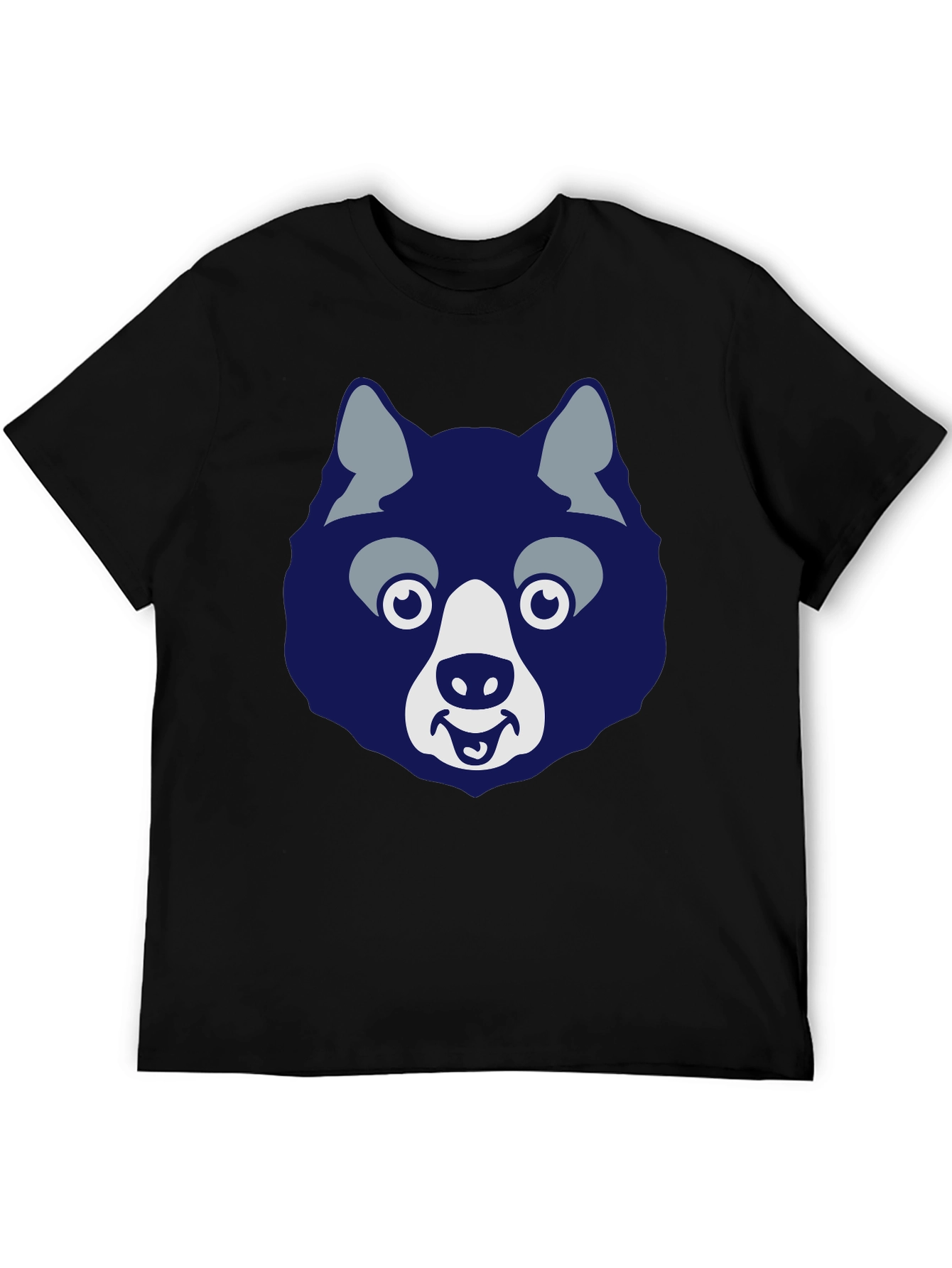 Funny Husky Graphic Tee - Mens Black T-Shirt