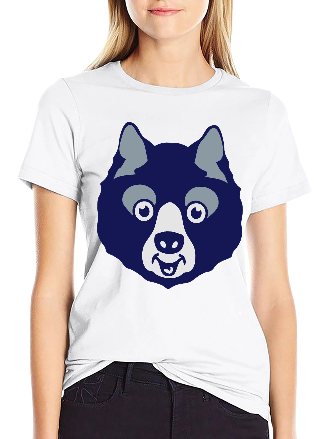 Funny Husky Graphic Tee - Mens Black T-Shirt