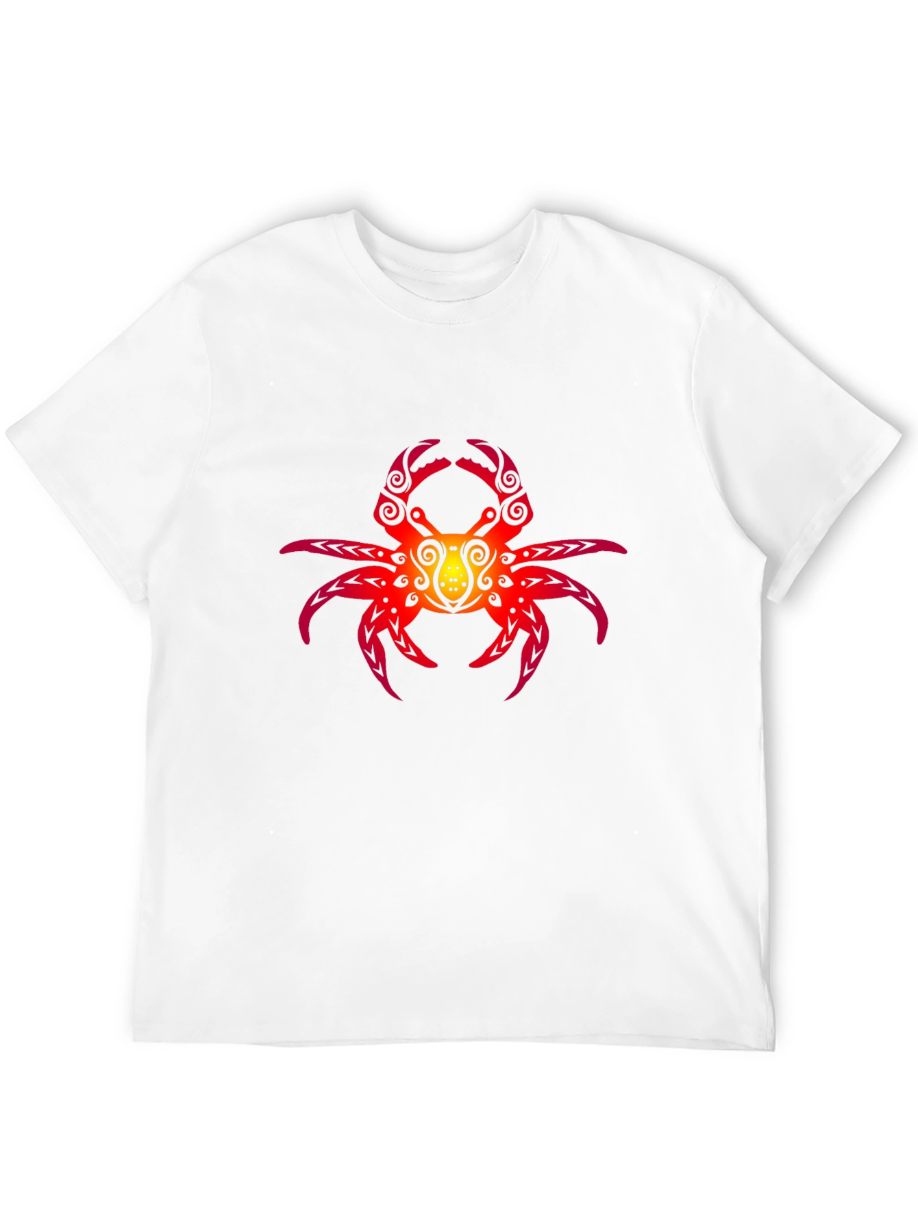 Tribal Crab Graphic Black T-Shirt