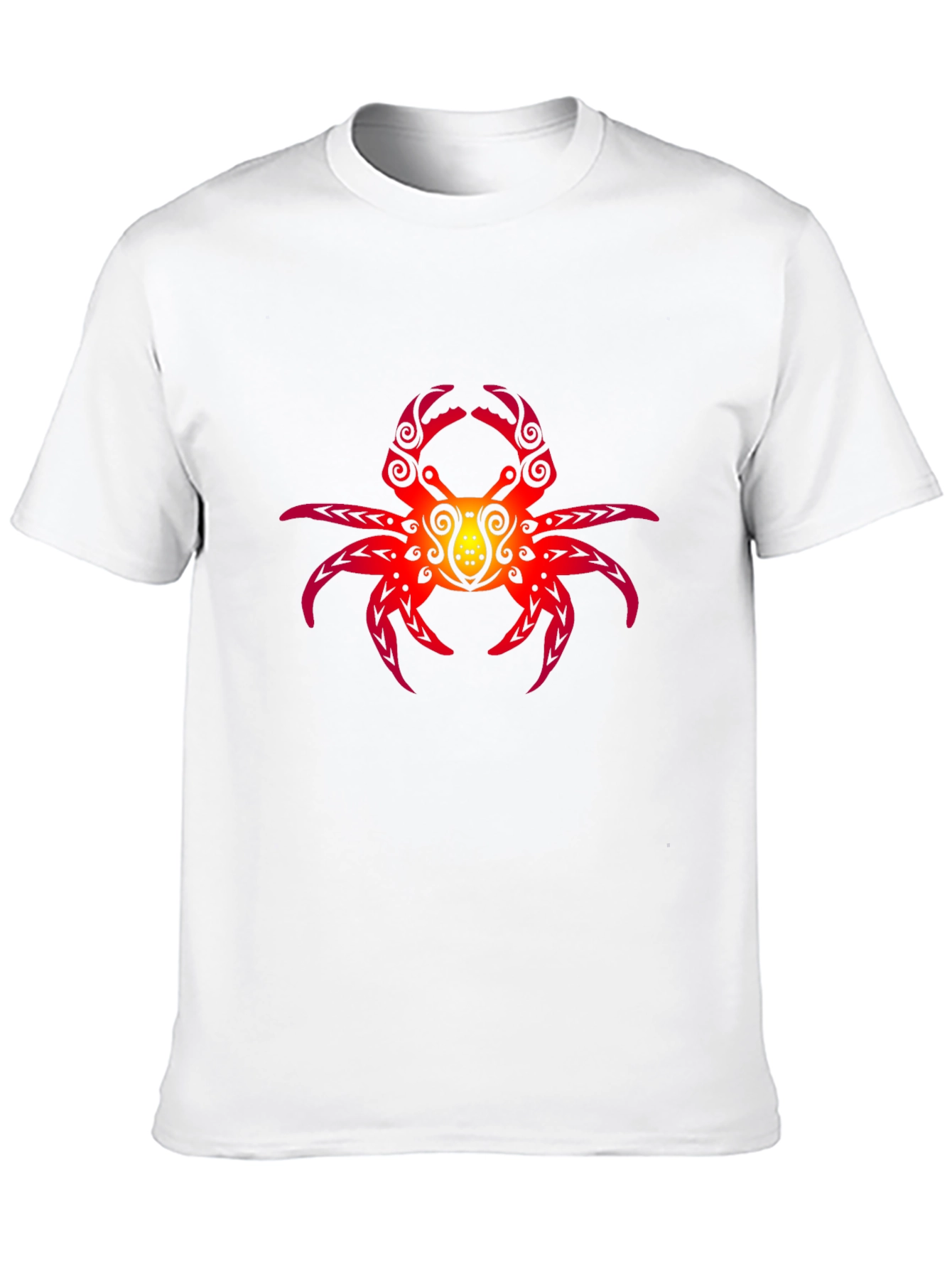 Tribal Crab Graphic Black T-Shirt