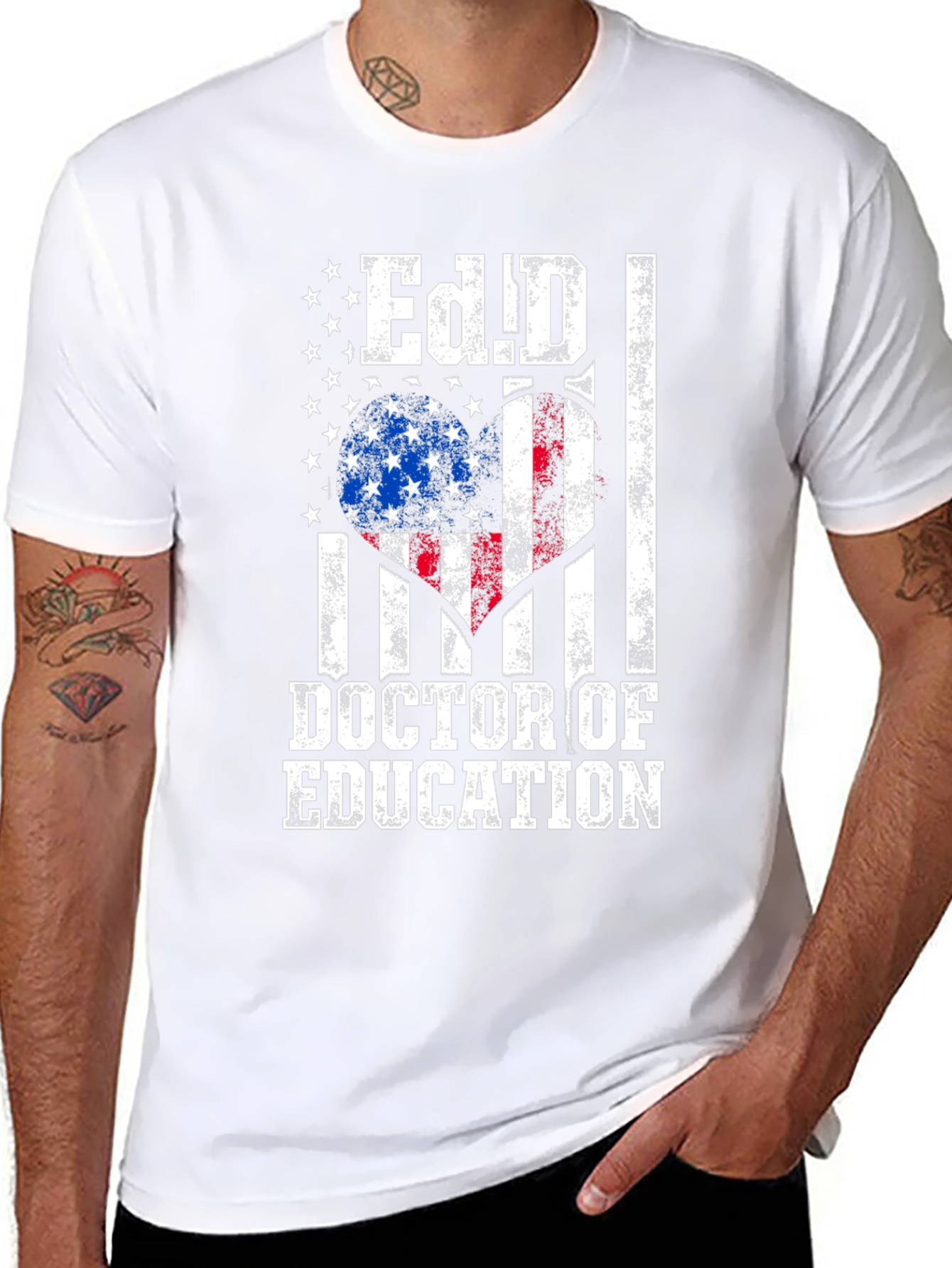 Ed.D. Doctor of Education American Flag T-Shirt