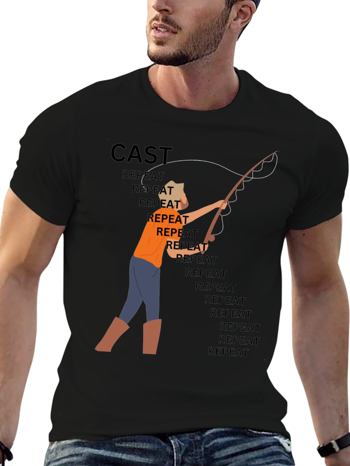 Cast Repeat Fishing T-Shirt
