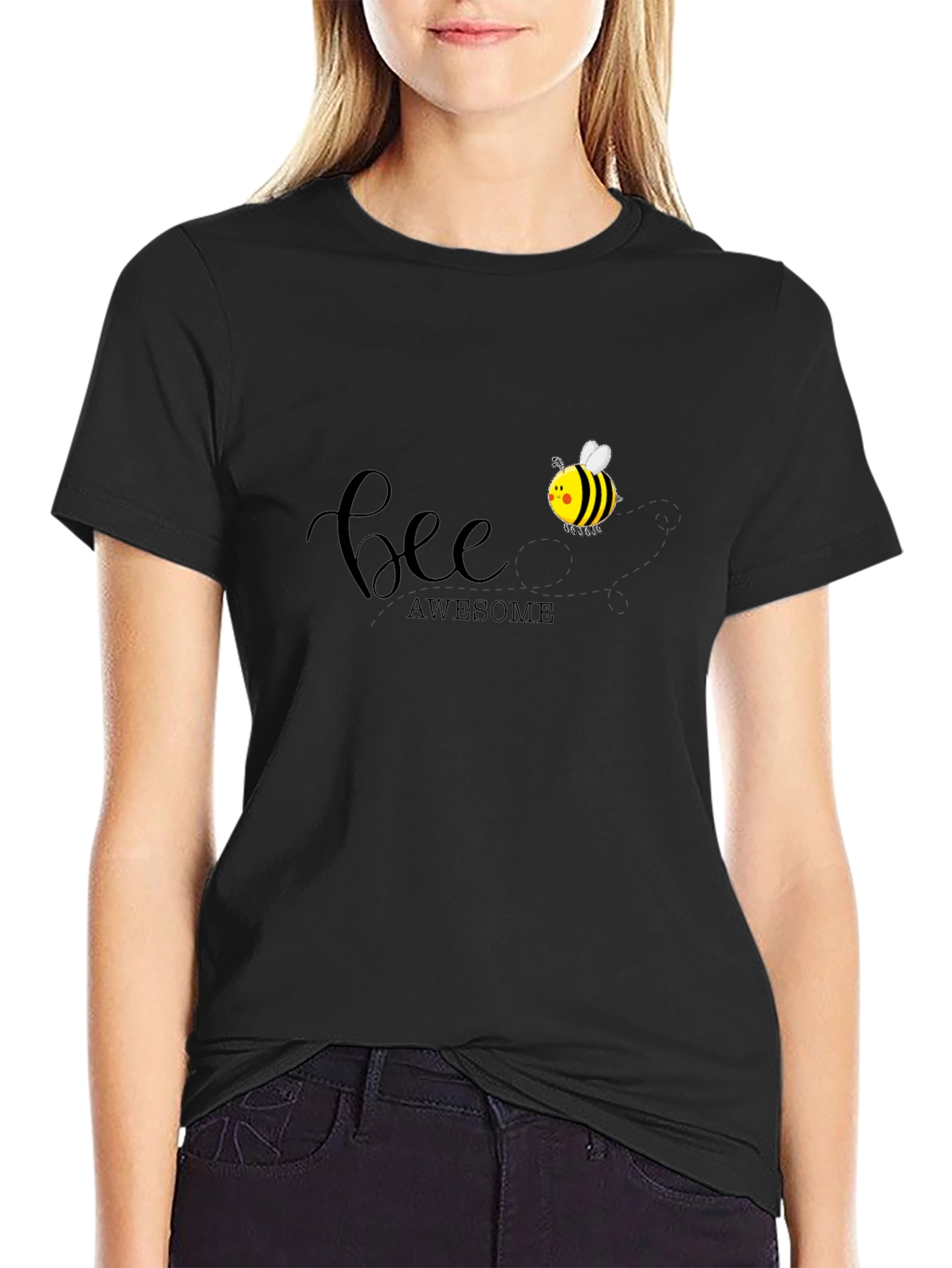 Bee Awesome Black Graphic Tee