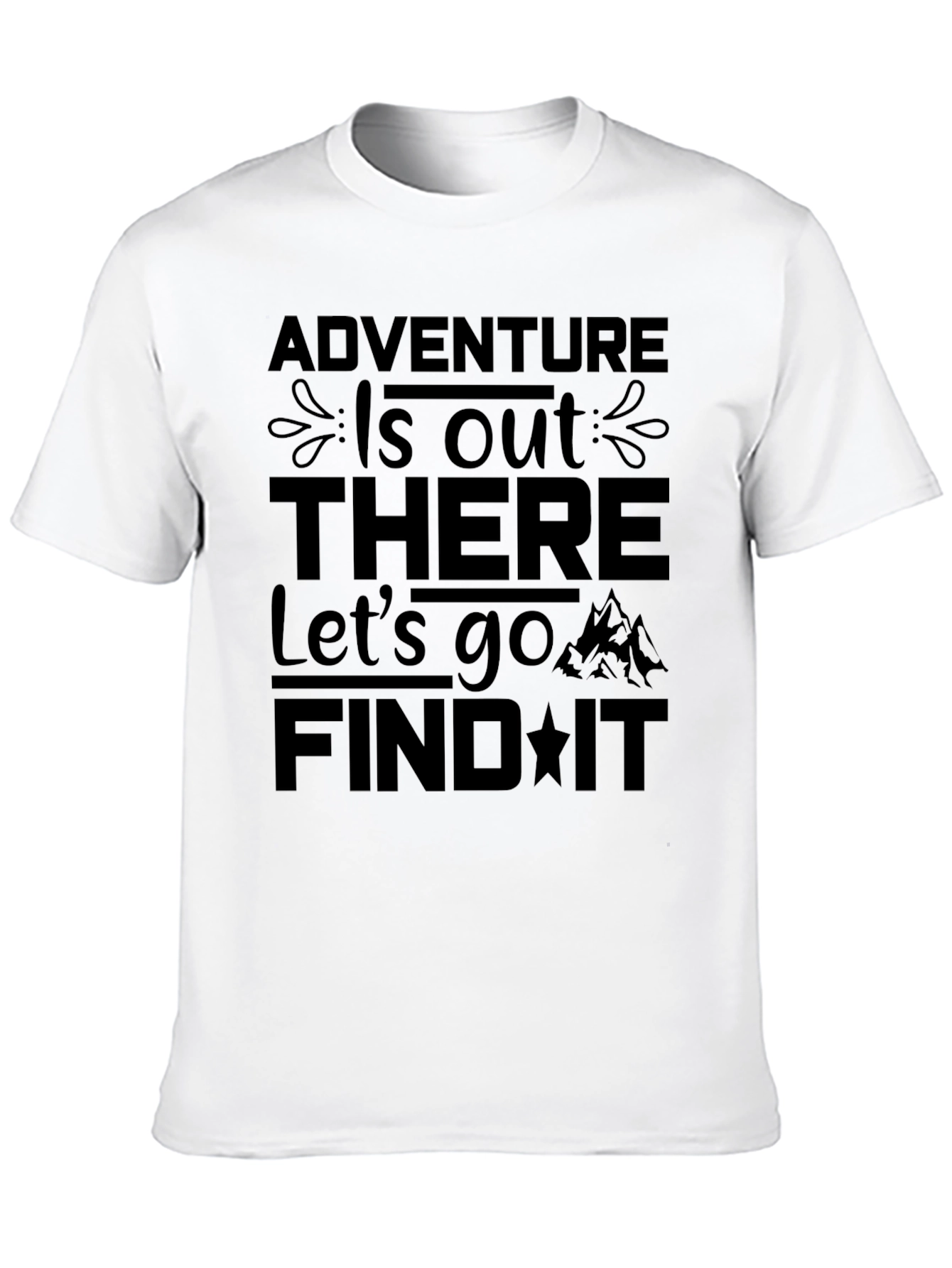 Adventure Awaits Black Graphic T-Shirt