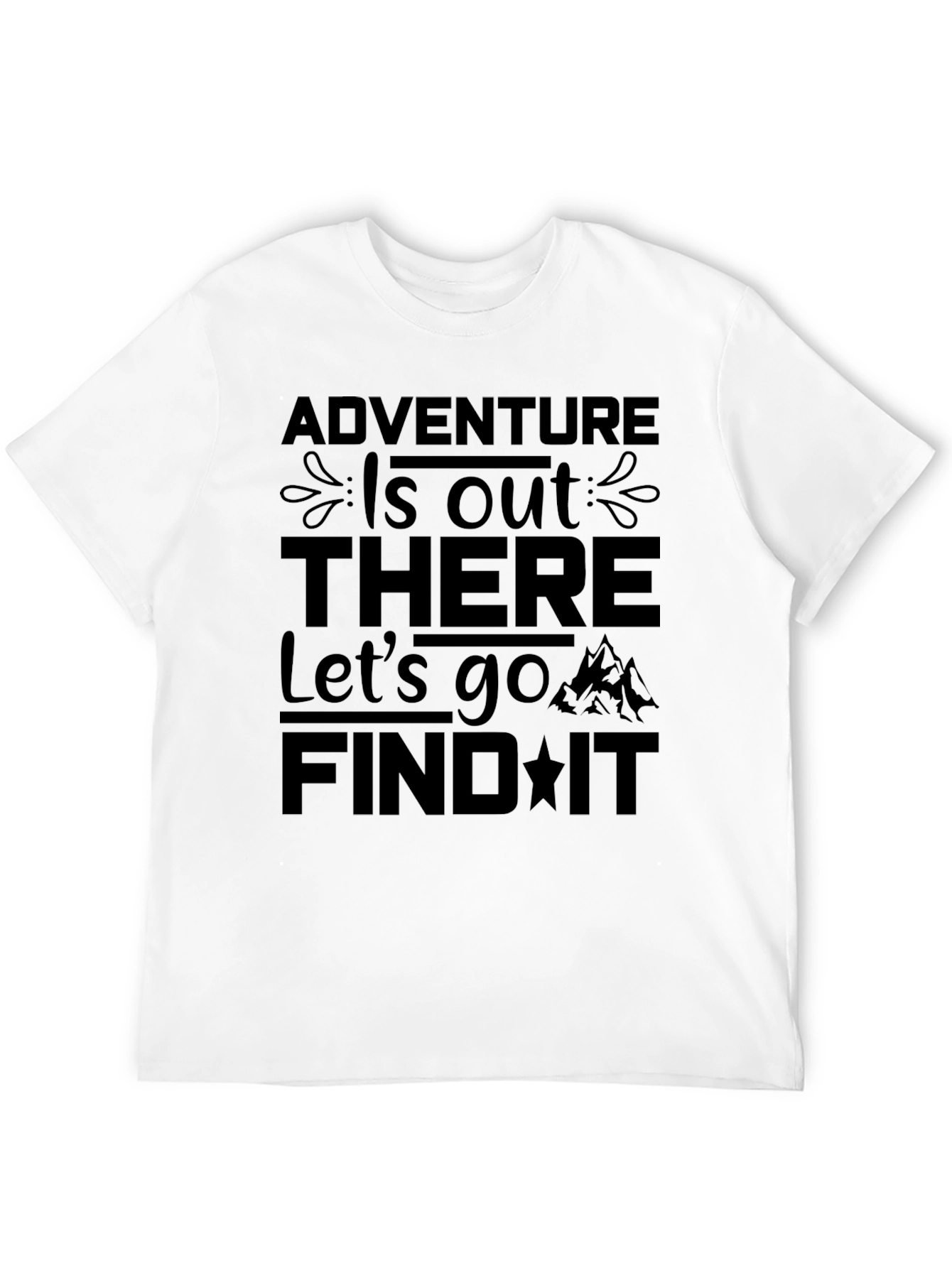Adventure Awaits Black Graphic T-Shirt
