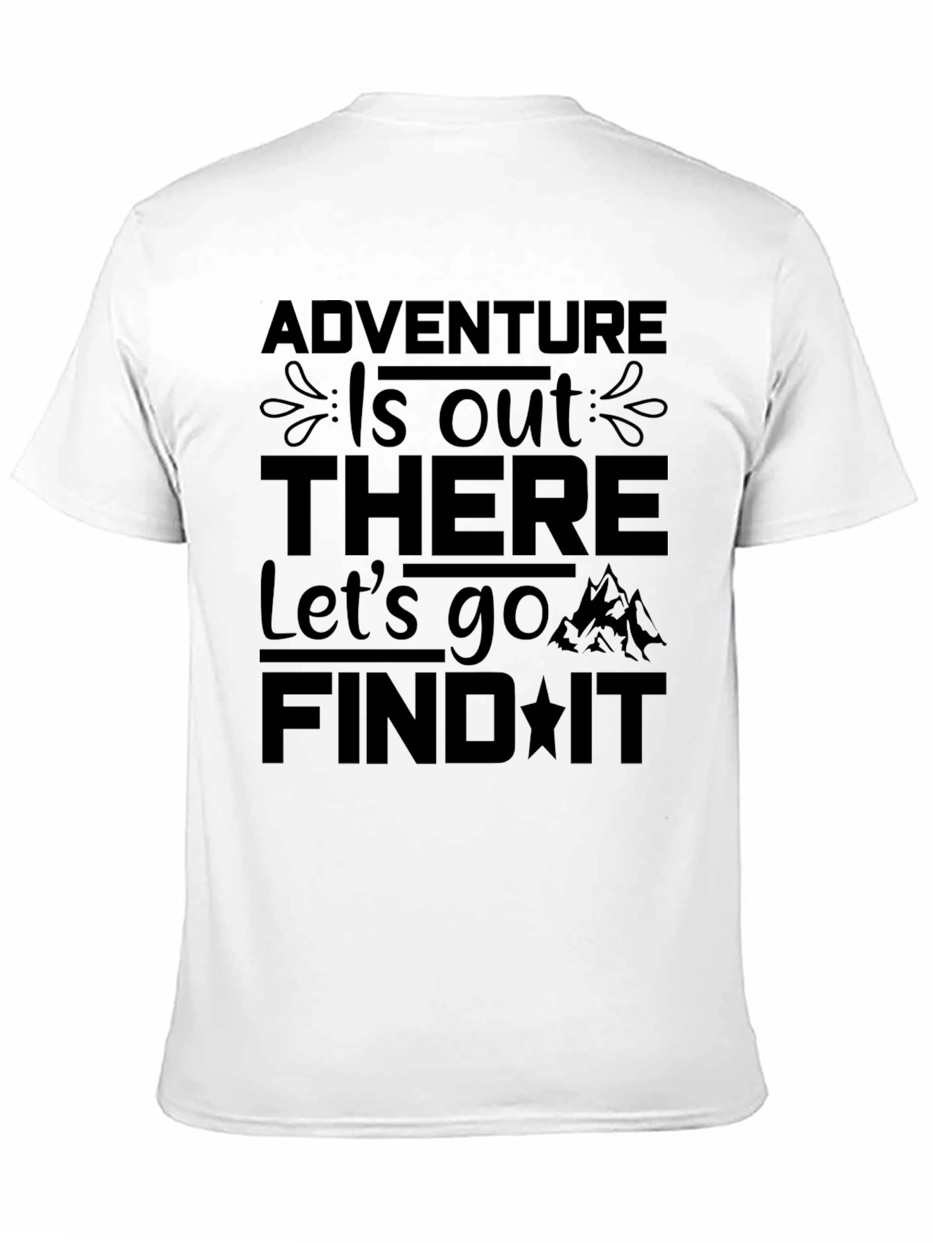Adventure Awaits Black Graphic T-Shirt