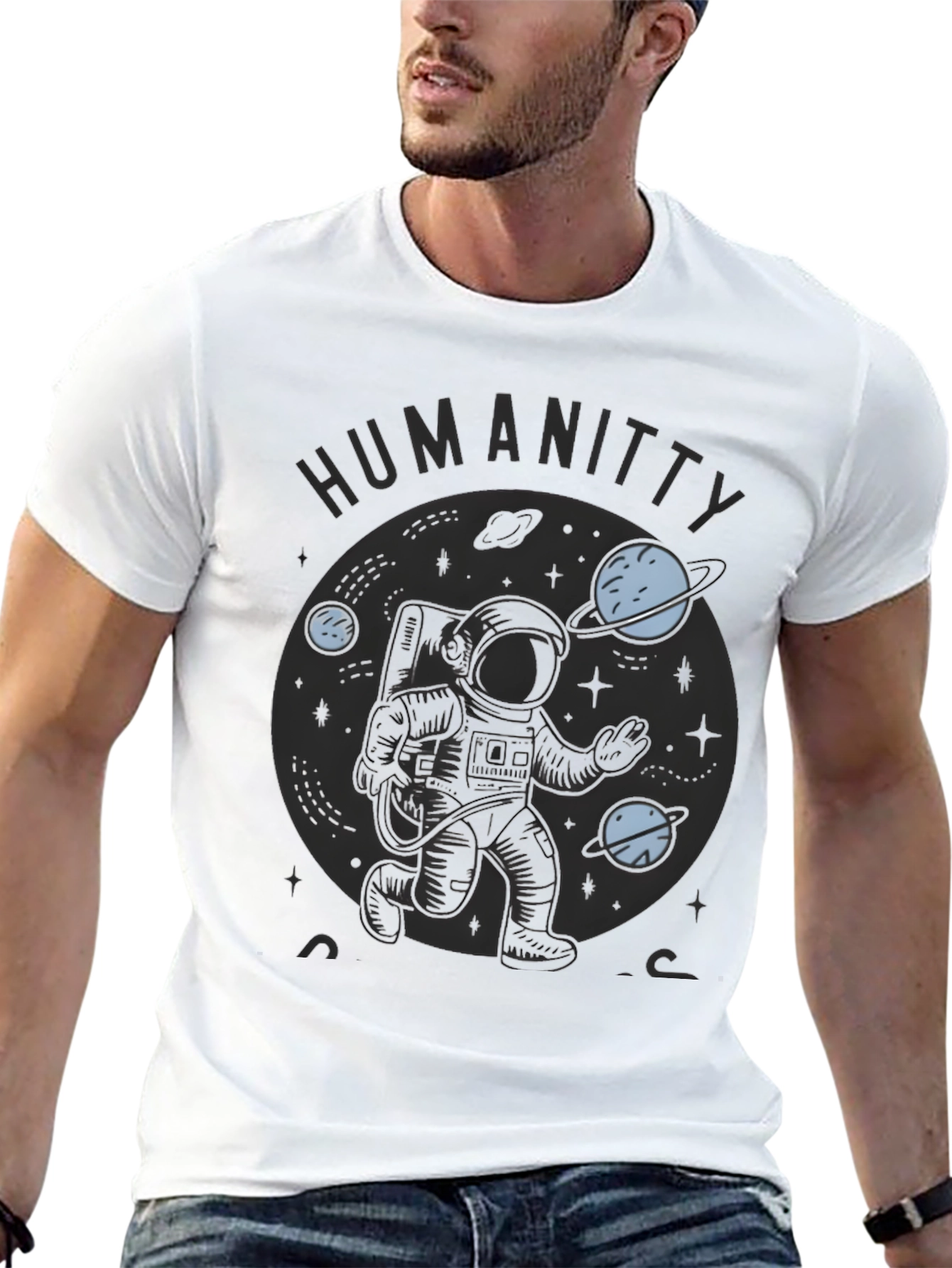 Astronaut in Space Graphic Tee