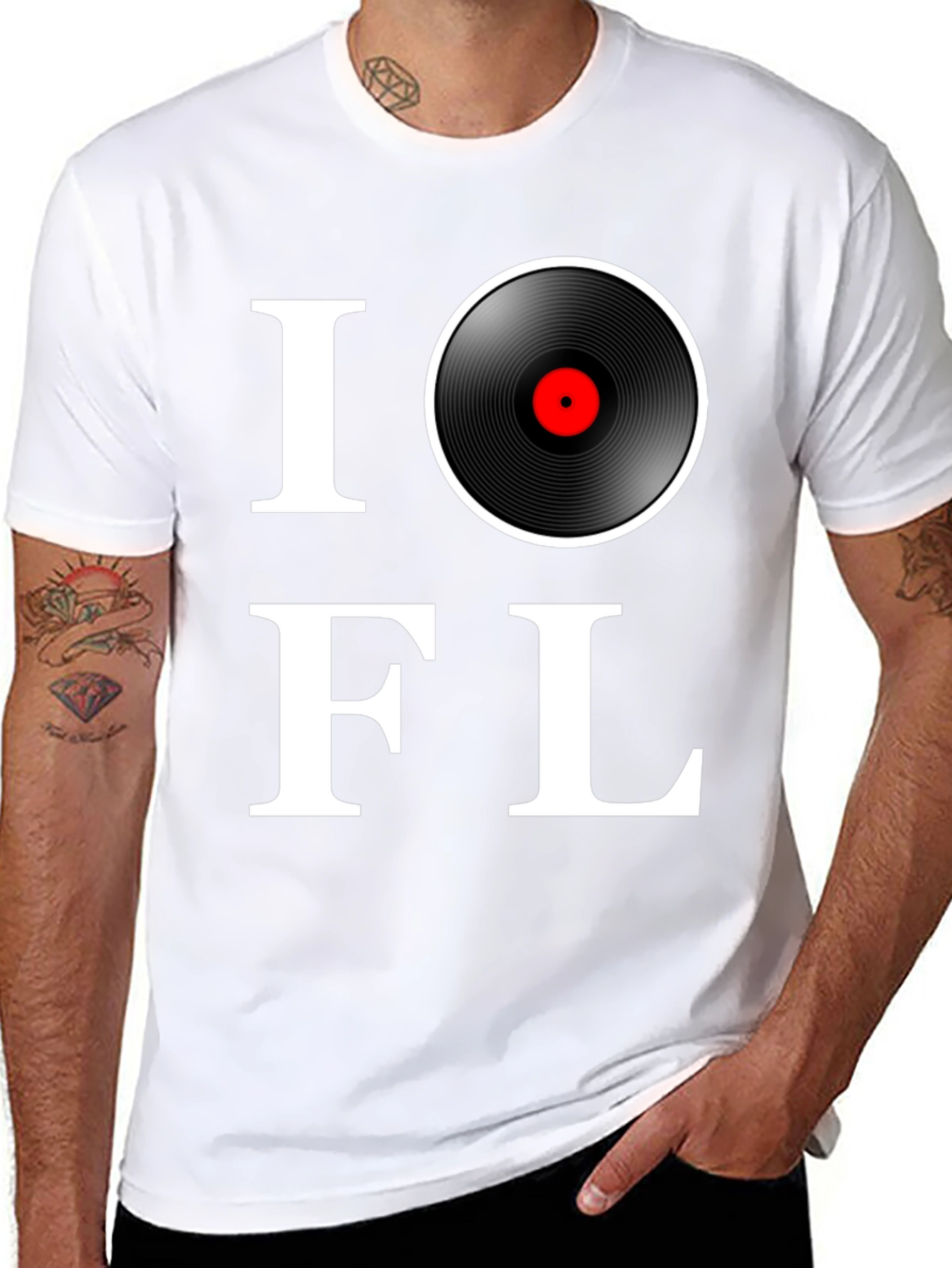 I Love Vinyl Music T-Shirt
