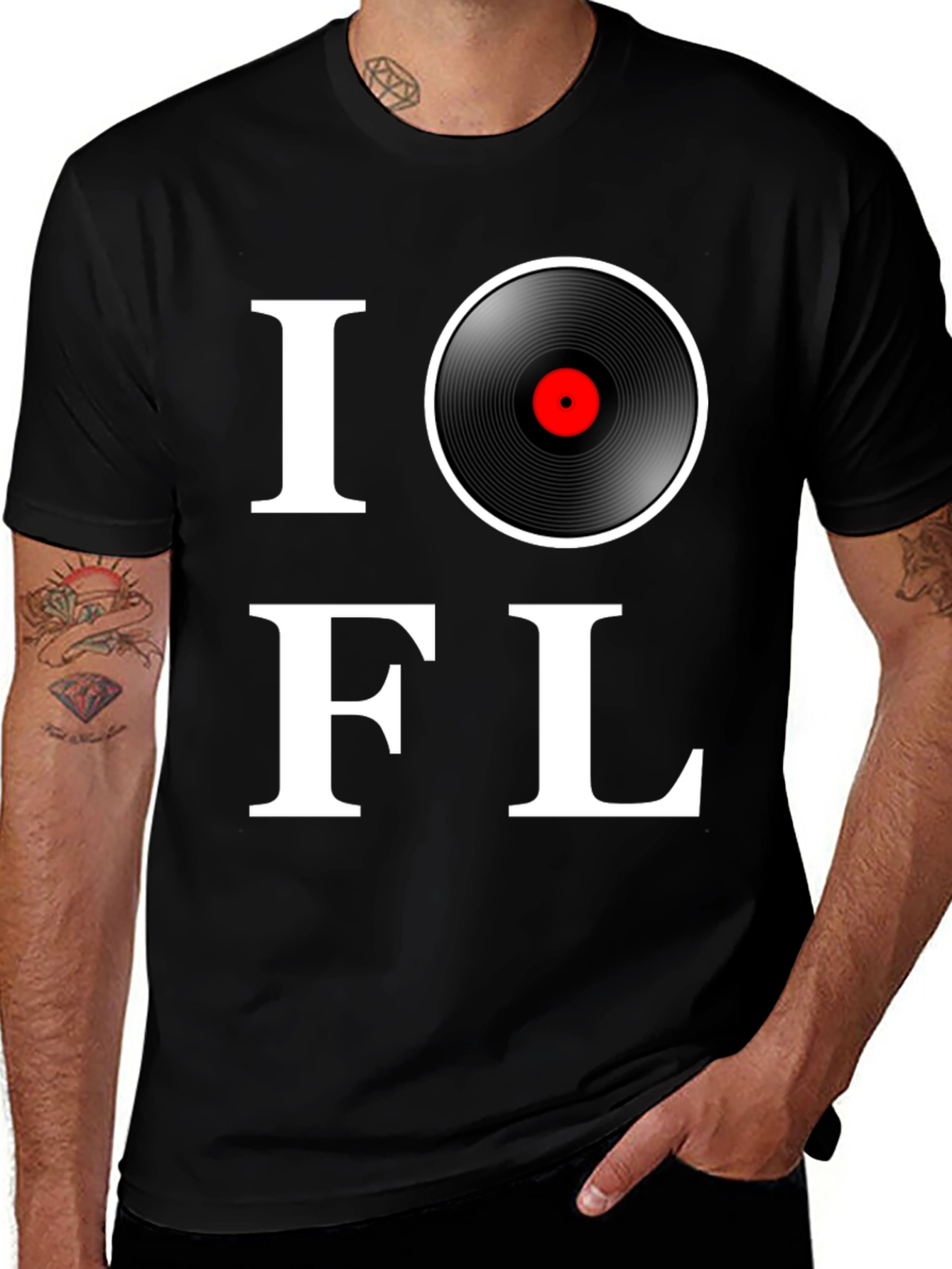 I Love Vinyl Music T-Shirt