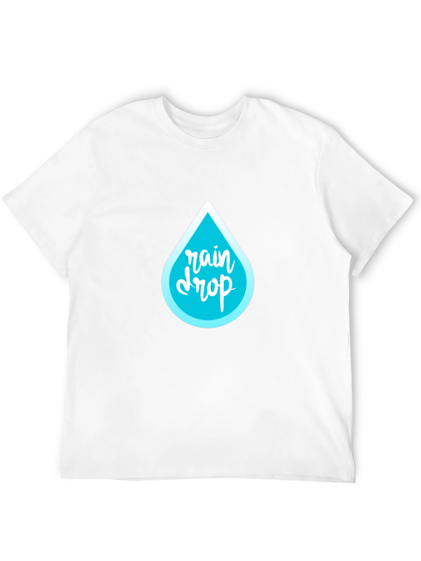 Rain Drop Graphic Black T-Shirt