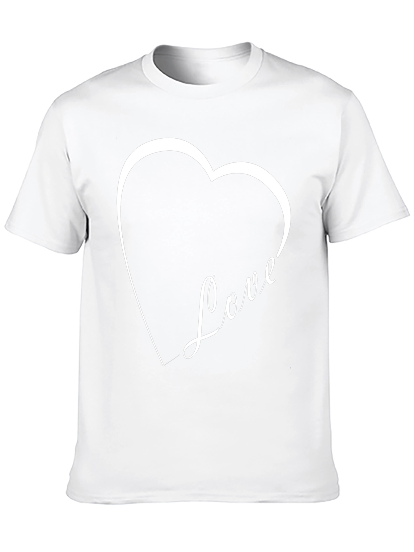 Love Heart Graphic Black T-Shirt