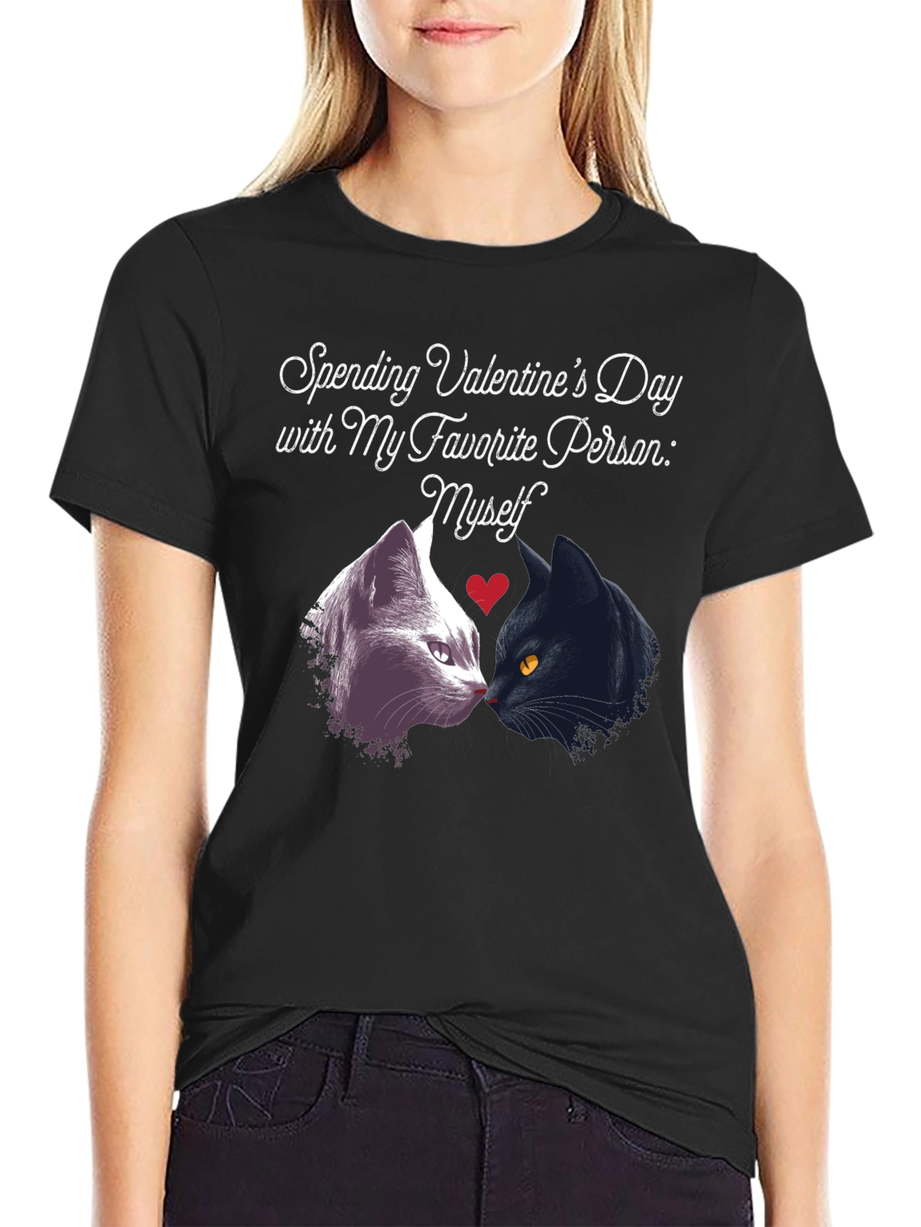 Valentines Day Cat Lover Tee