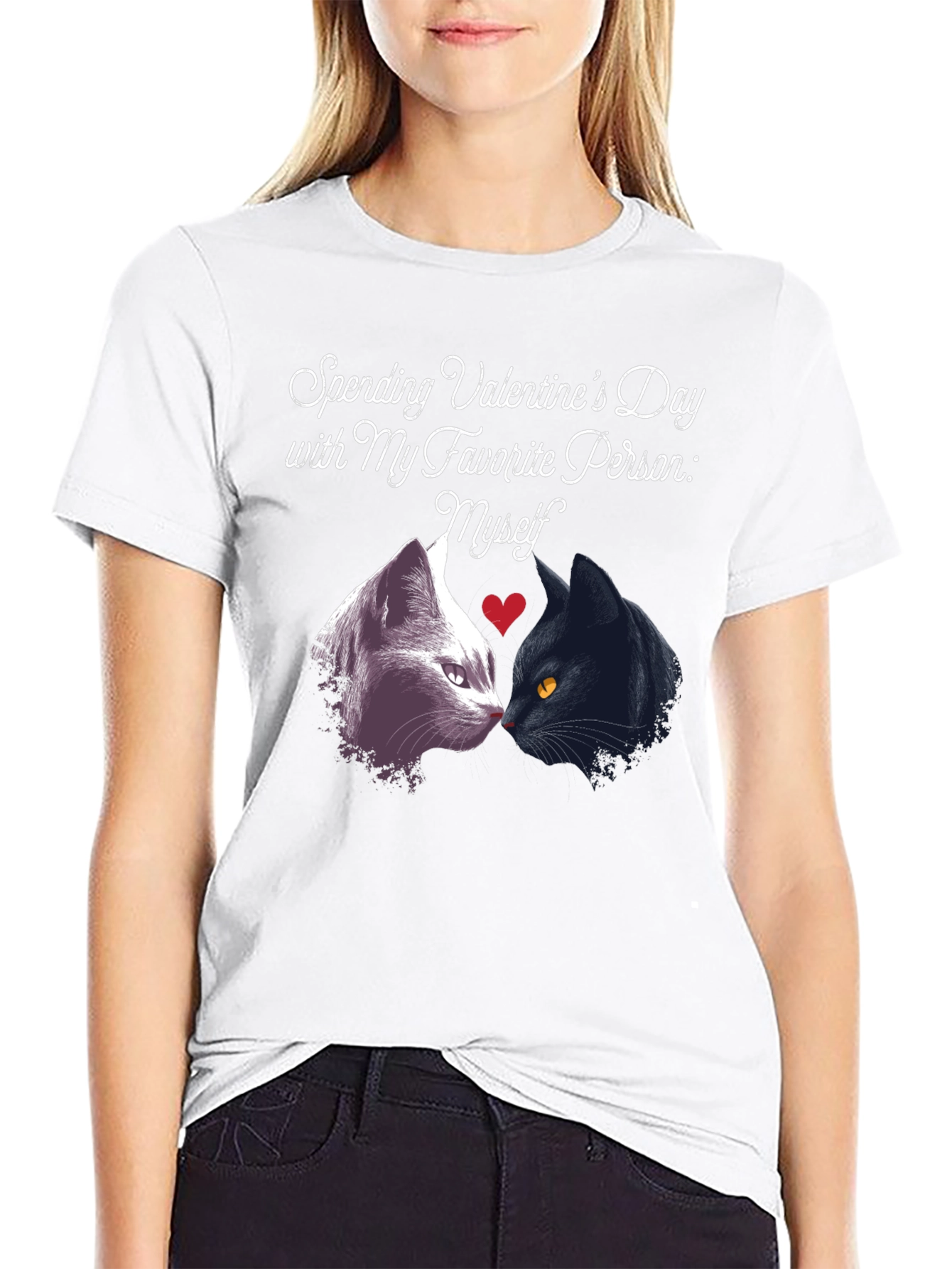 Valentines Day Cat Lover Tee