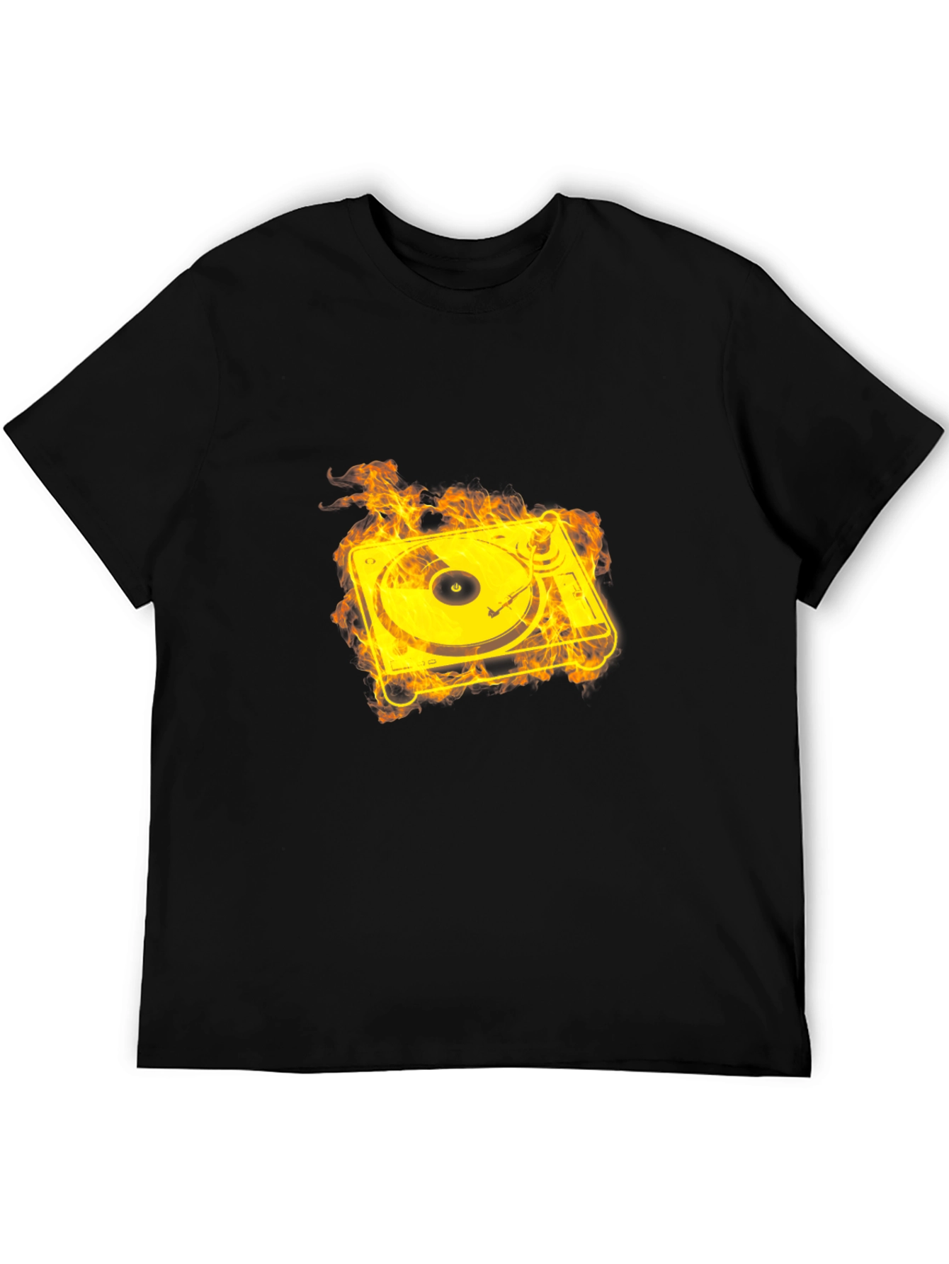 Fiery Turntable Graphic Tee - Black