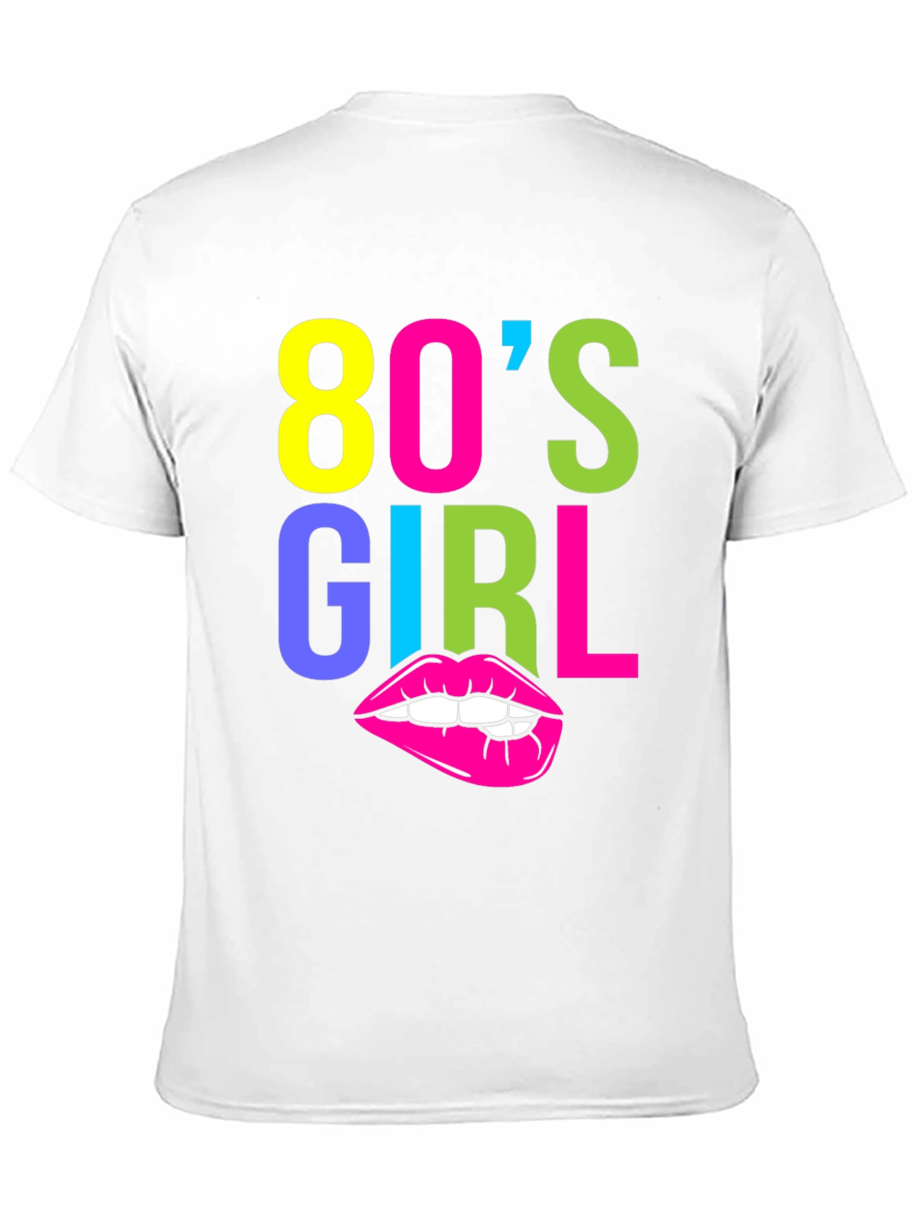 80s Girl Graphic Tee - Retro Neon T-Shirt