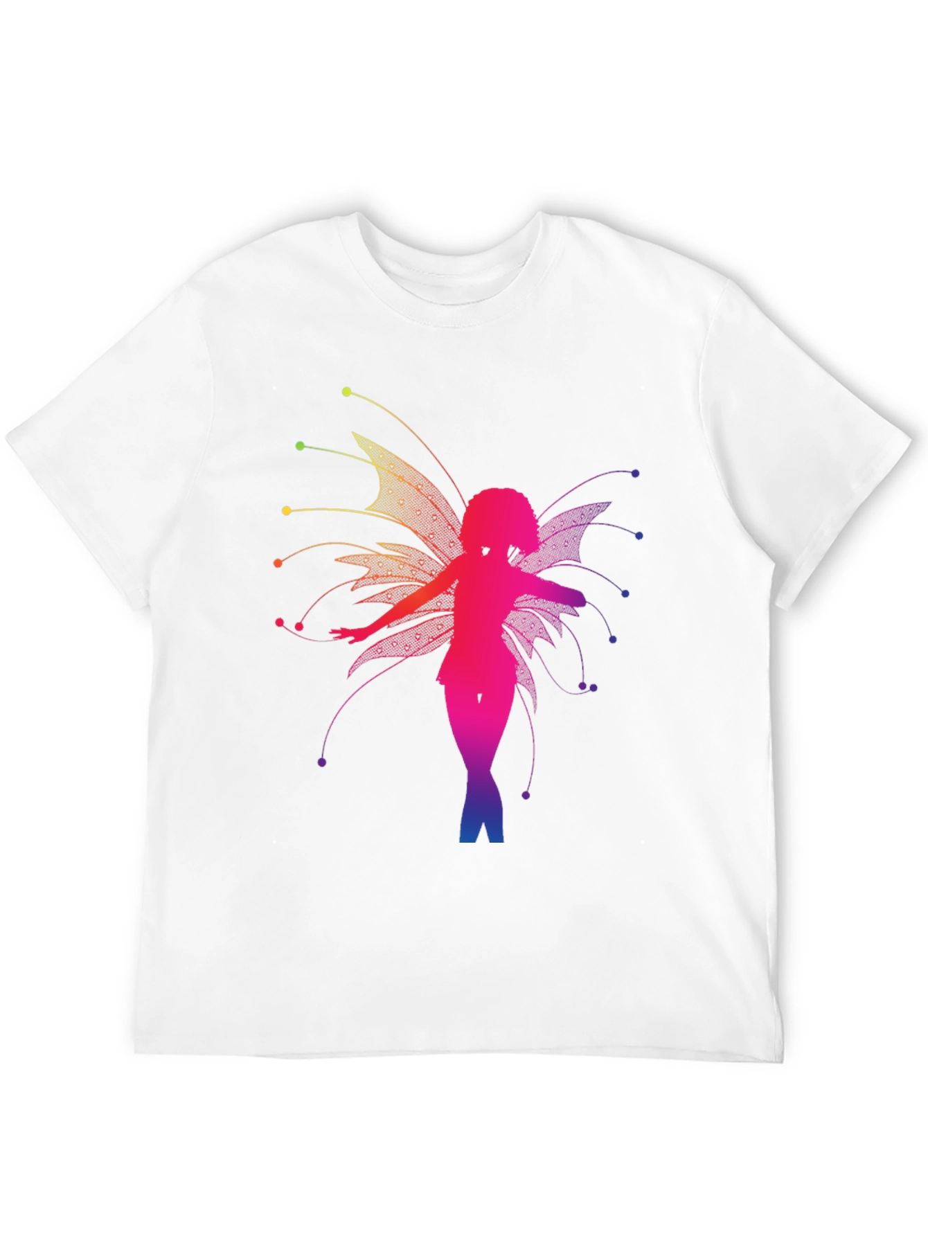 Rainbow Fairy Graphic Black T-Shirt