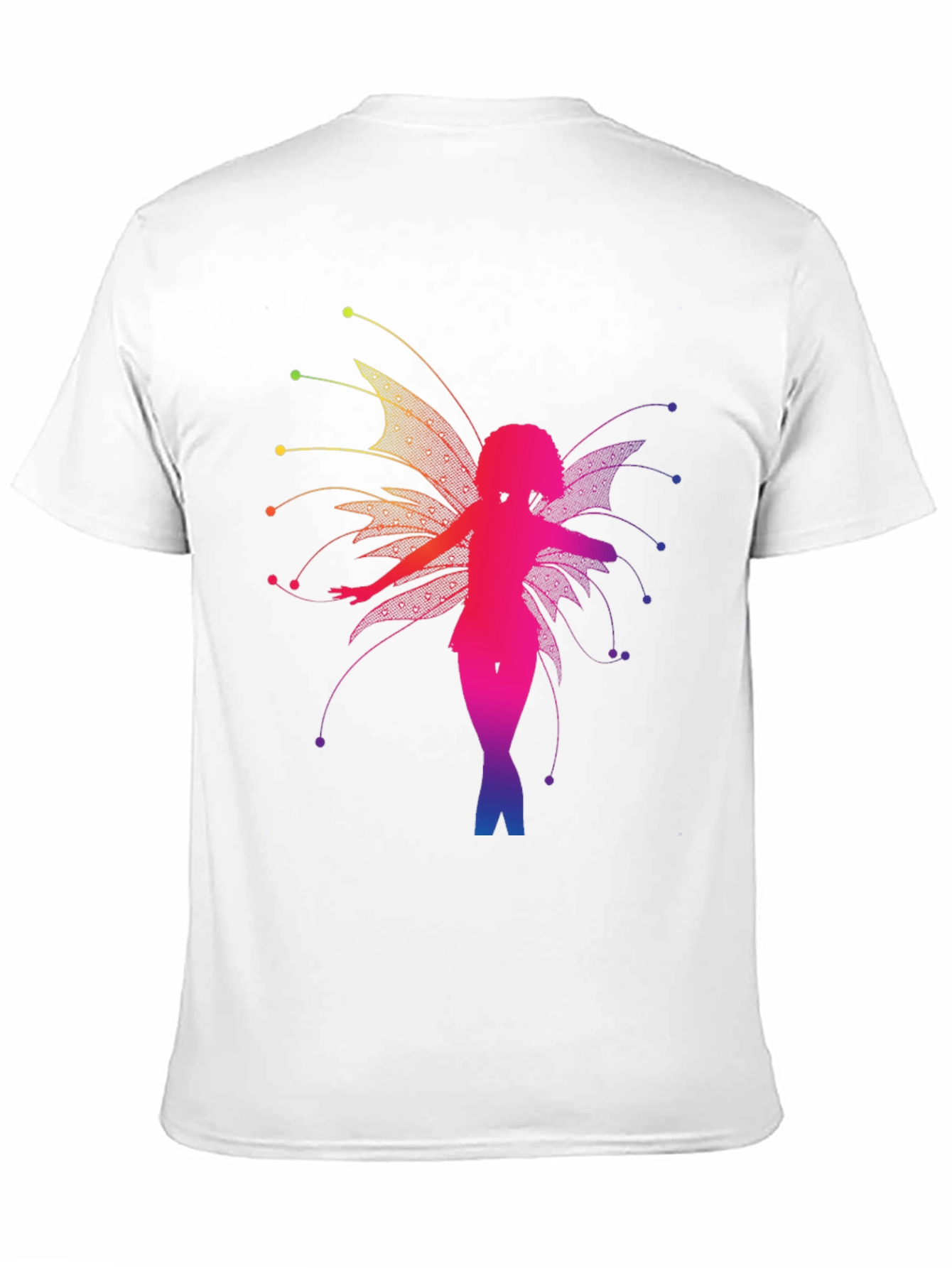Rainbow Fairy Graphic Black T-Shirt