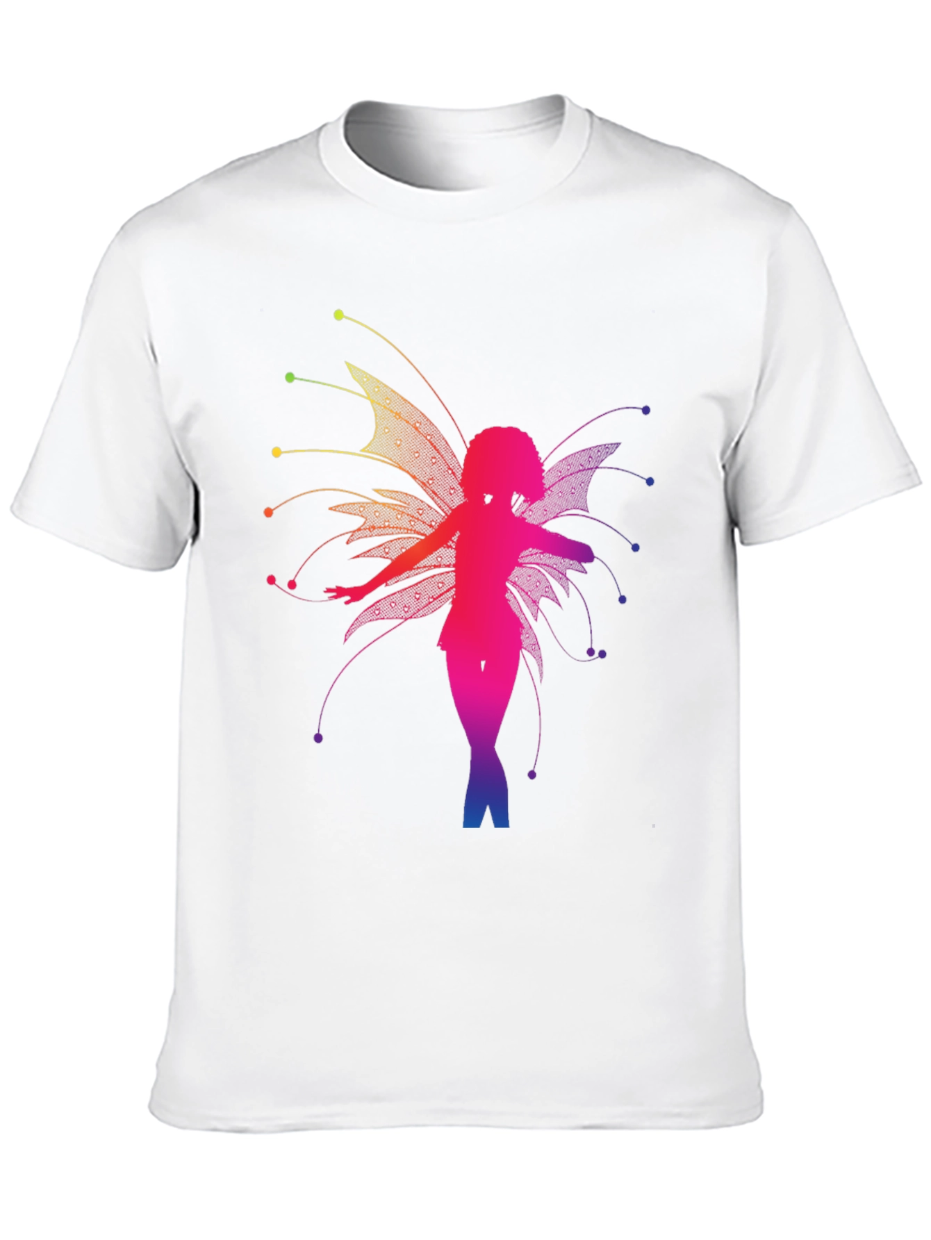 Rainbow Fairy Graphic Black T-Shirt