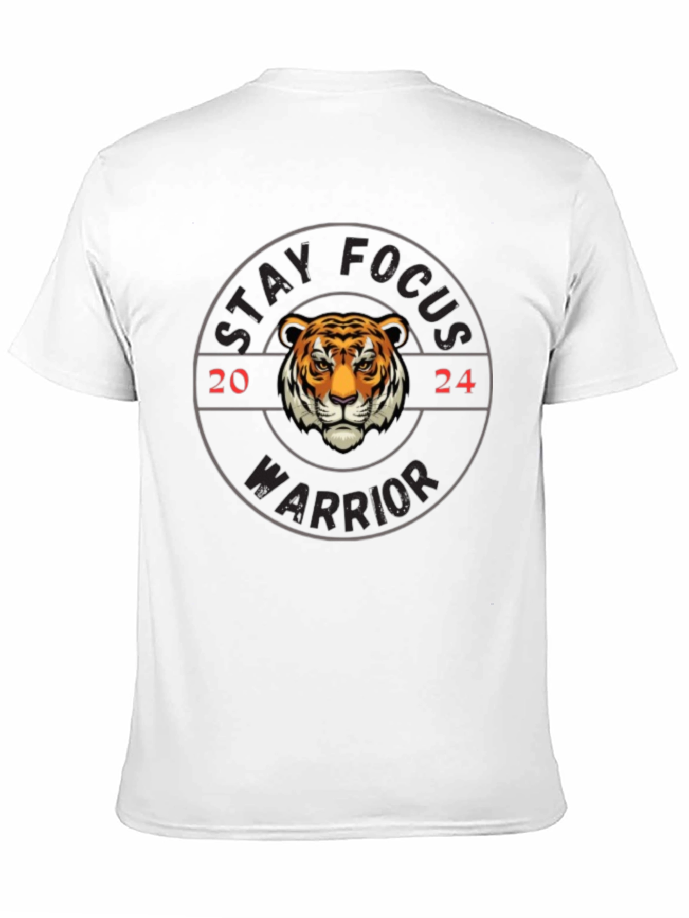Stay Focus Warrior Tiger Graphic T-Shirt