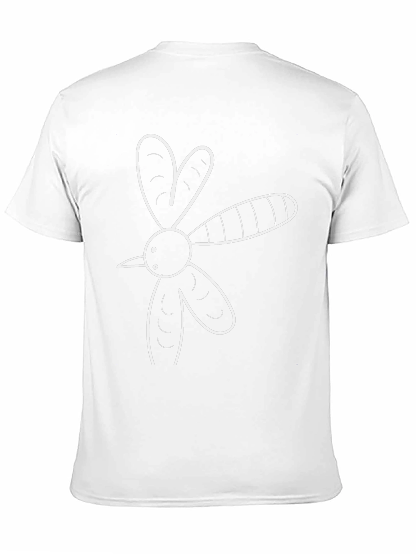 Black T-Shirt with Abstract Mosquito Graphic