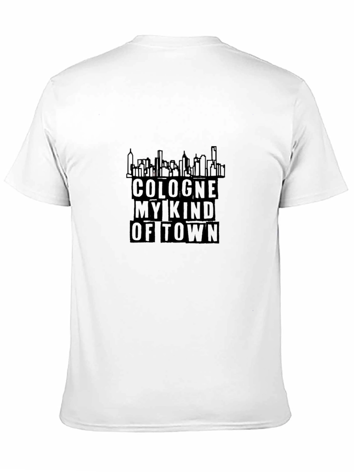 Cologne My Kind Of Town Mens Black Graphic T-Shirt