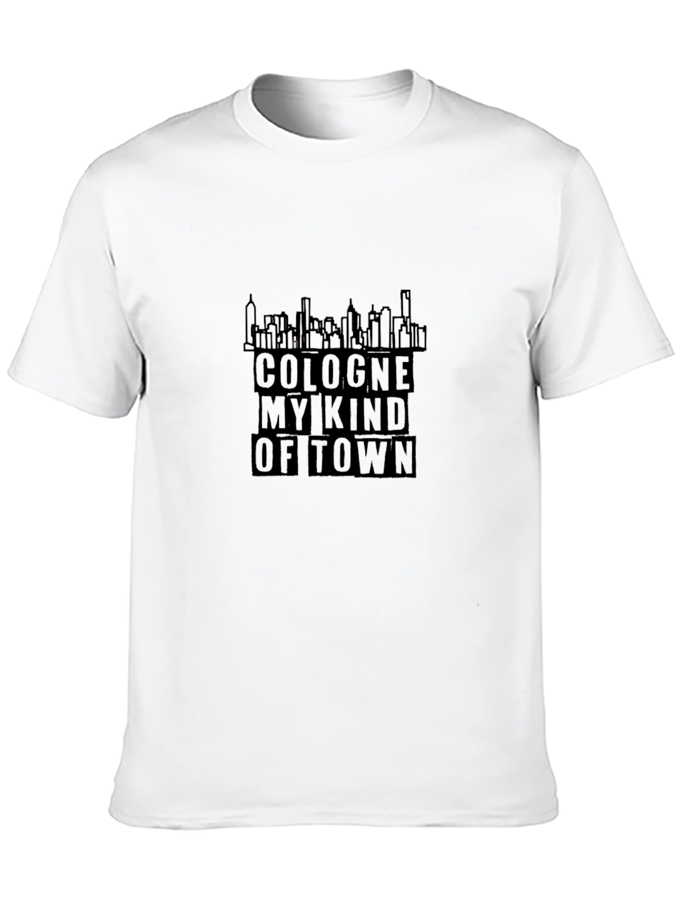 Cologne My Kind Of Town Mens Black Graphic T-Shirt