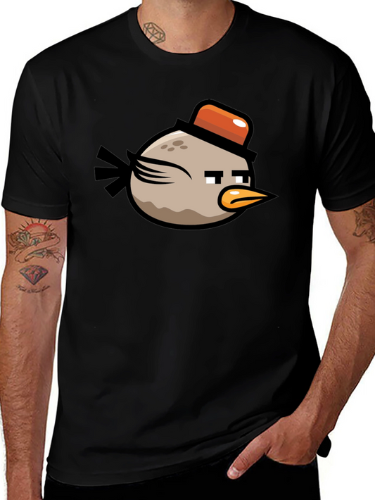 Angry Birds Bomb Character Mens Black T-Shirt
