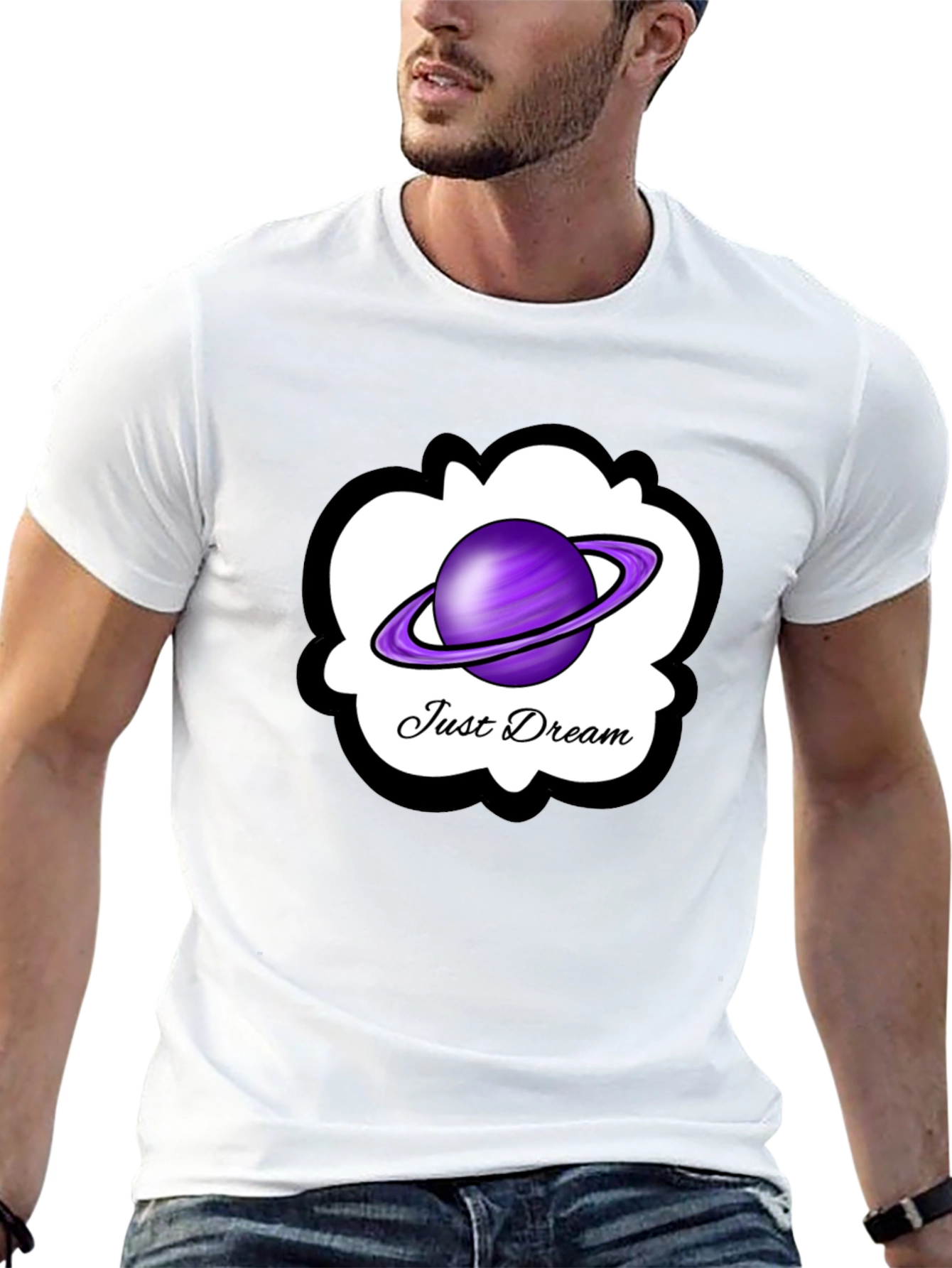 Just Dream Saturn Graphic Tee - Black