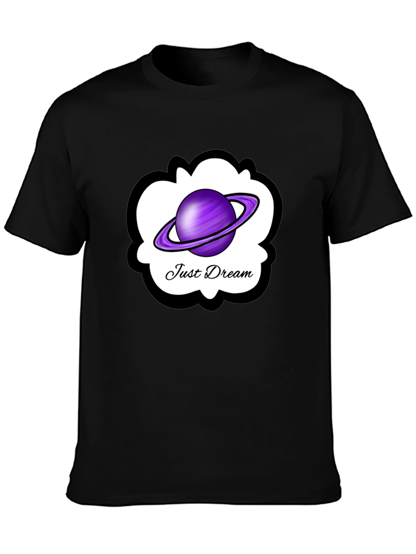 Just Dream Saturn Graphic Tee - Black