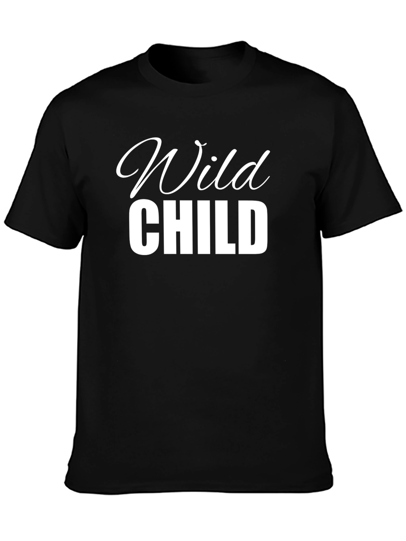 Wild Child Graphic Tee - Cool Black T-Shirt
