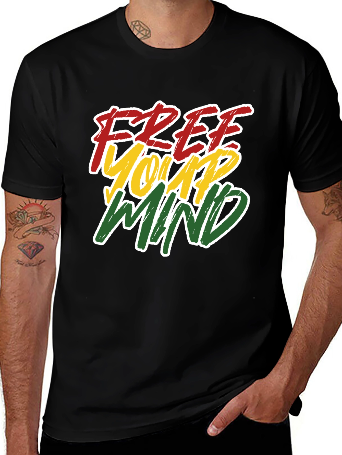 Free Your Mind Black Graphic Tee